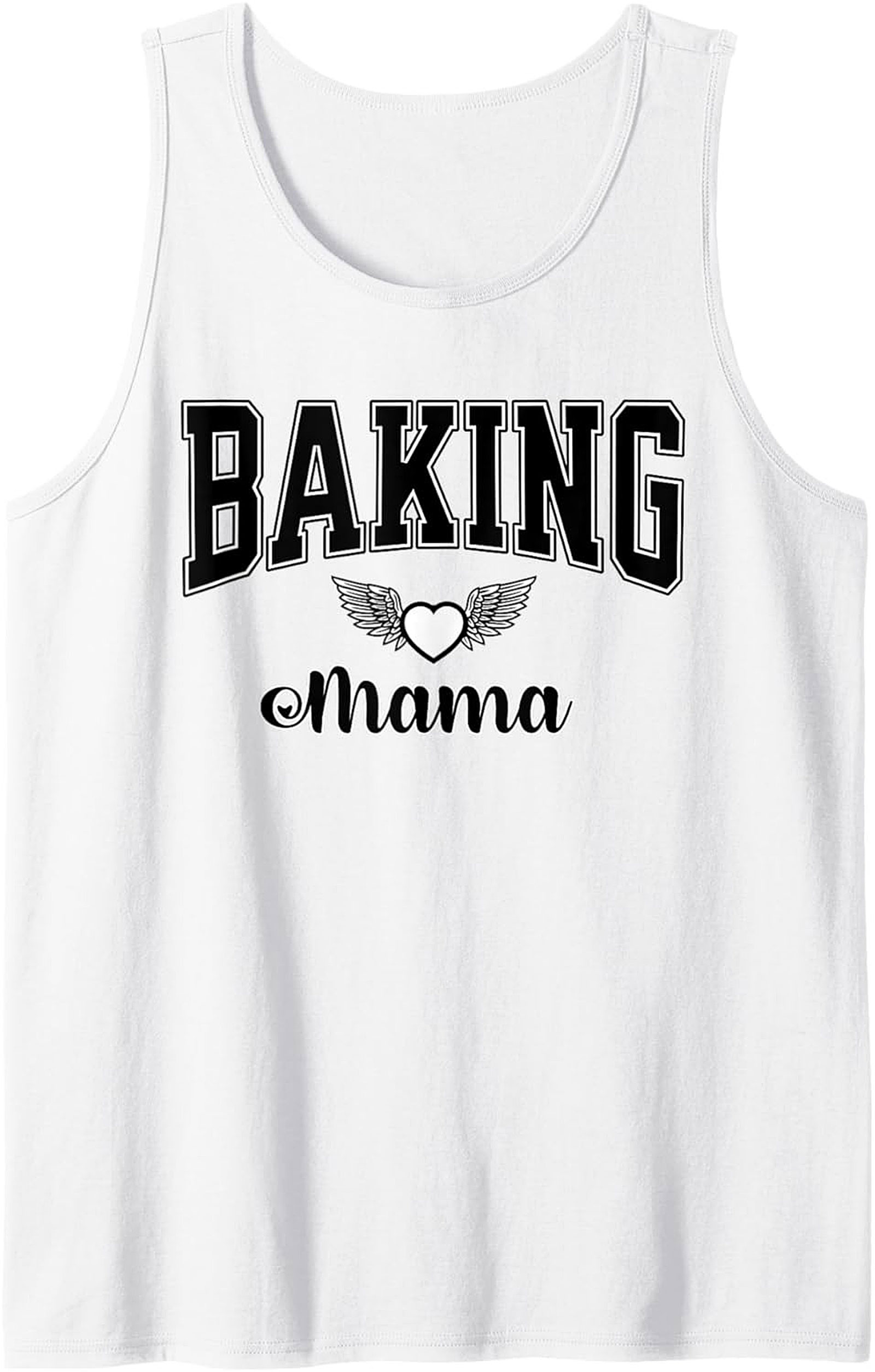 Baking Mama Graphic Tank Top - Heart & Wings Design