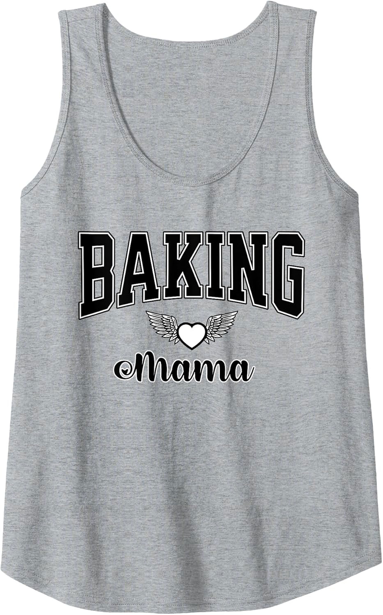 Baking Mama Graphic Tank Top - Heart & Wings Design