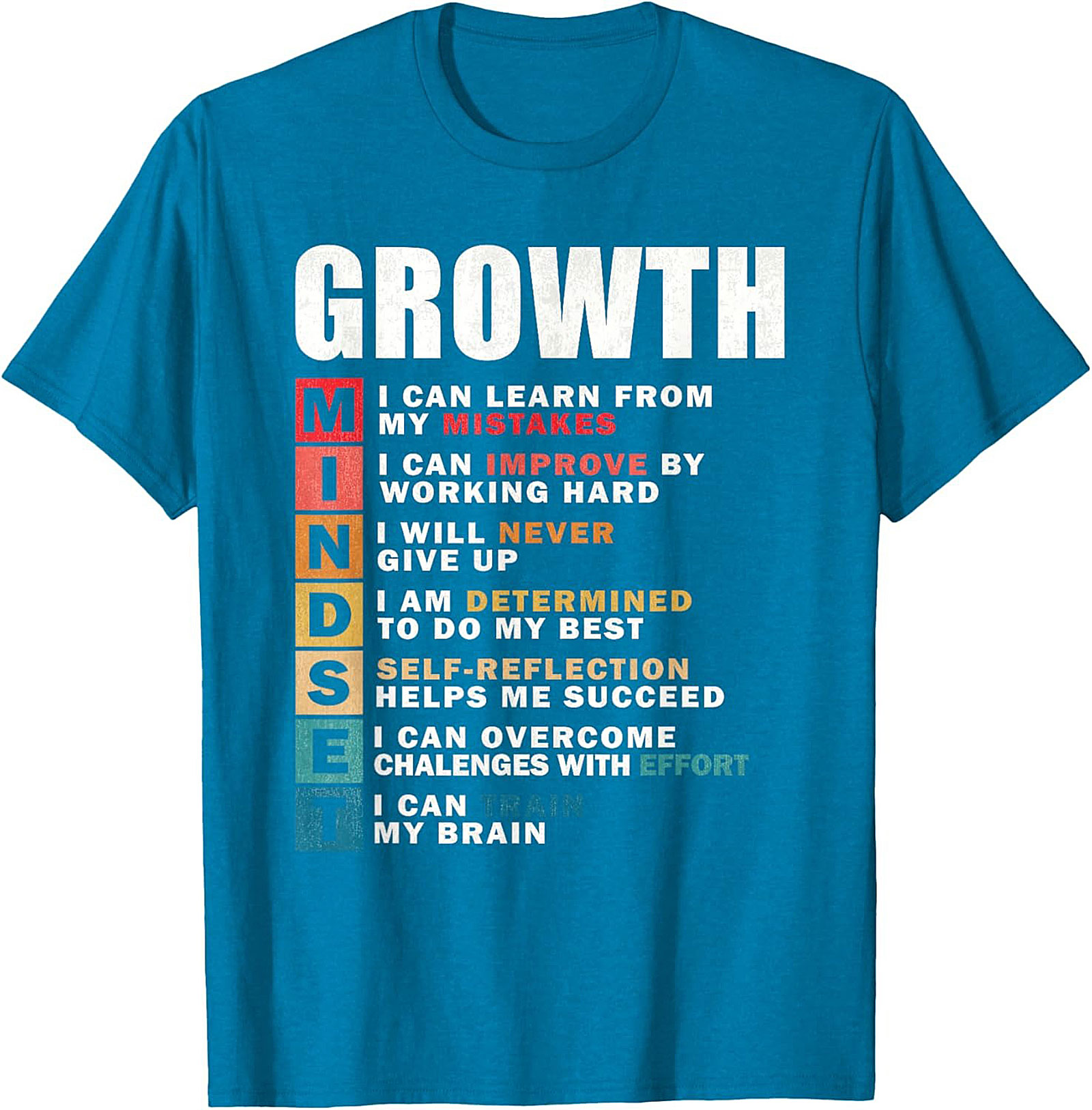  Growth Mindset T-shirt Inspirational Graphic Tee for All