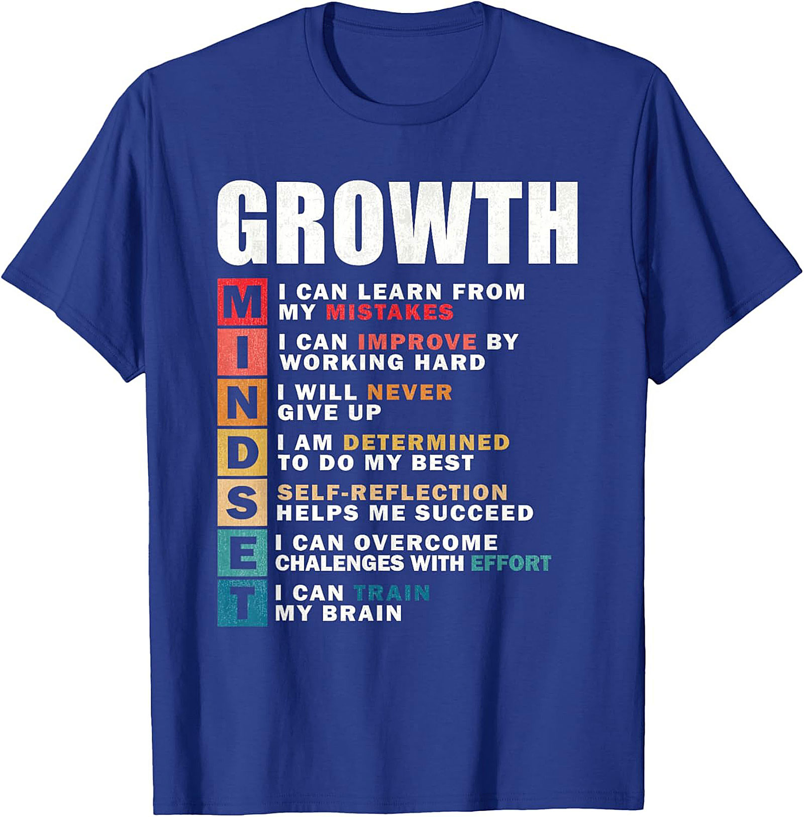  Growth Mindset T-shirt Inspirational Graphic Tee for All