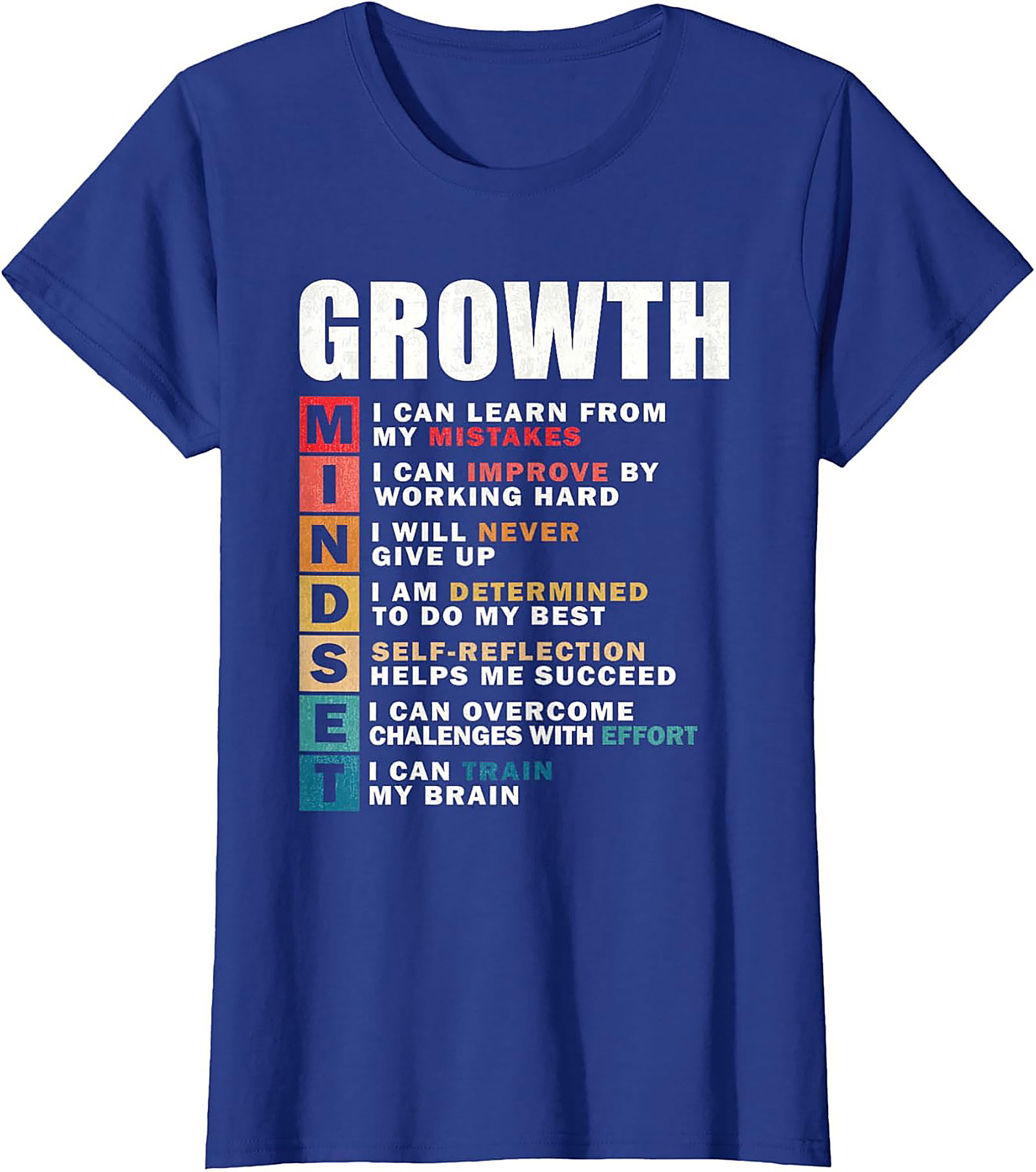  Growth Mindset T-shirt Inspirational Graphic Tee for All