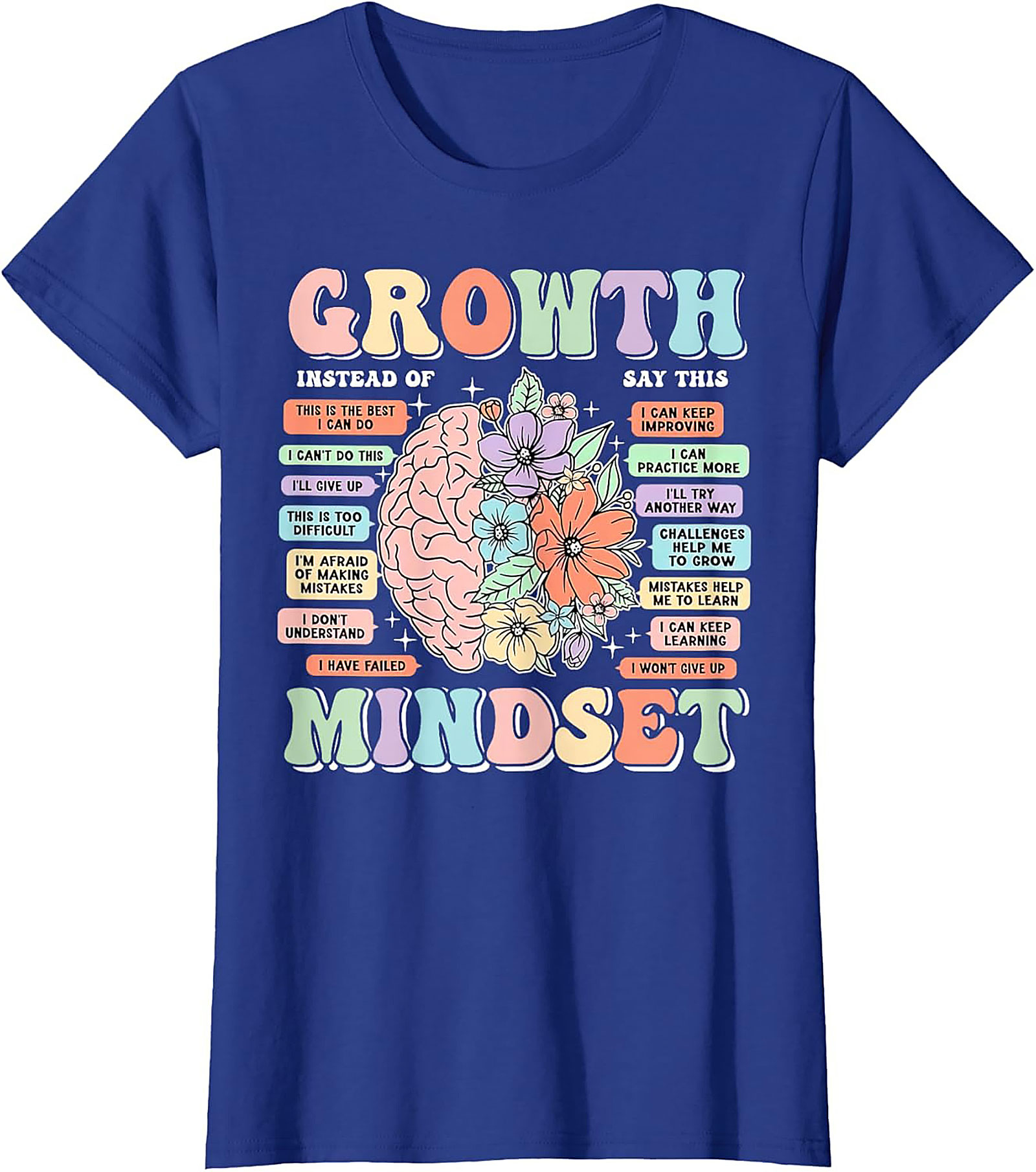 Growth Mindset Retro T-Shirt Inspirational Mental Health Tee