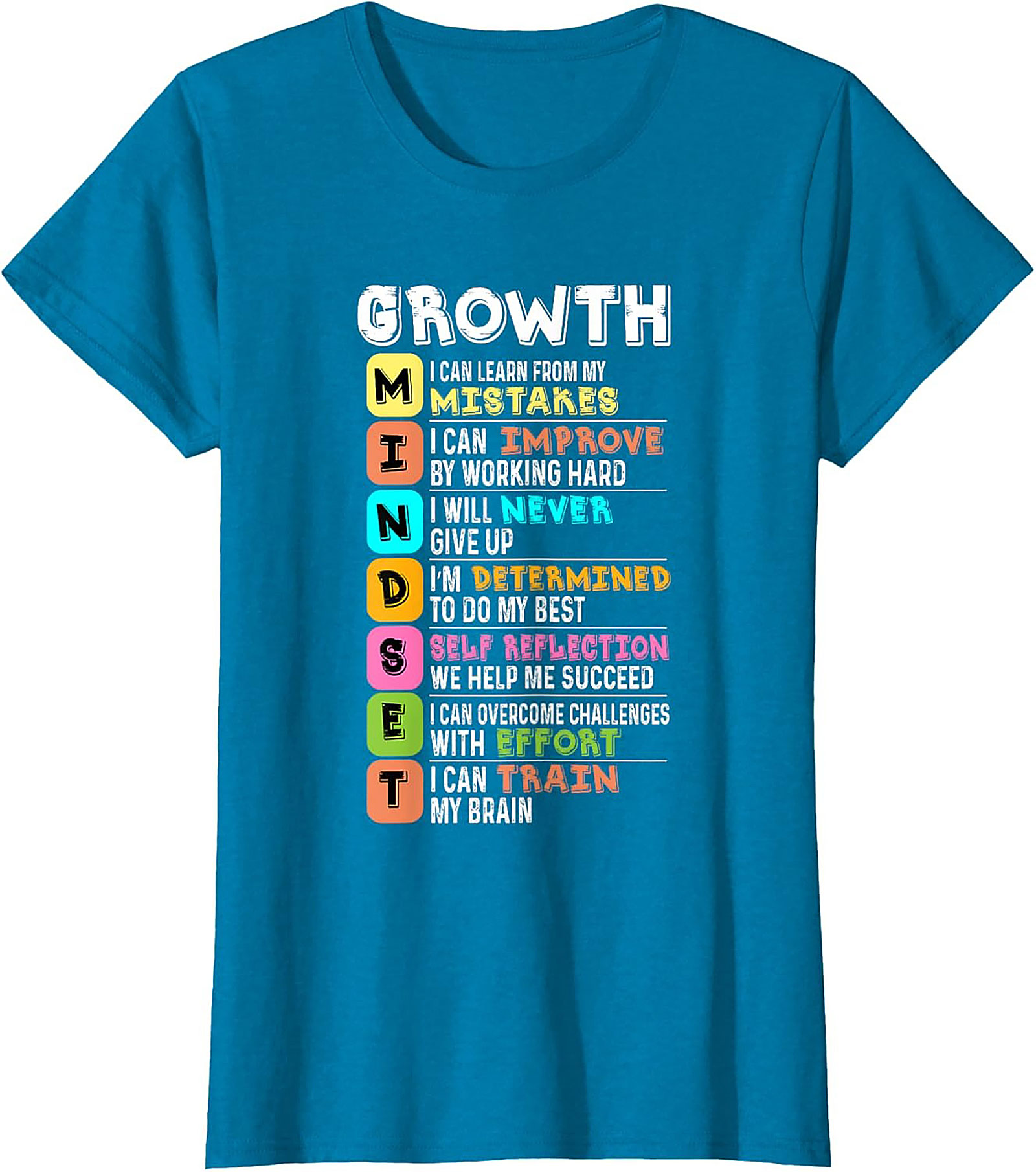  Growth Mindset T-Shirt Motivational Unisex Graphic Tee