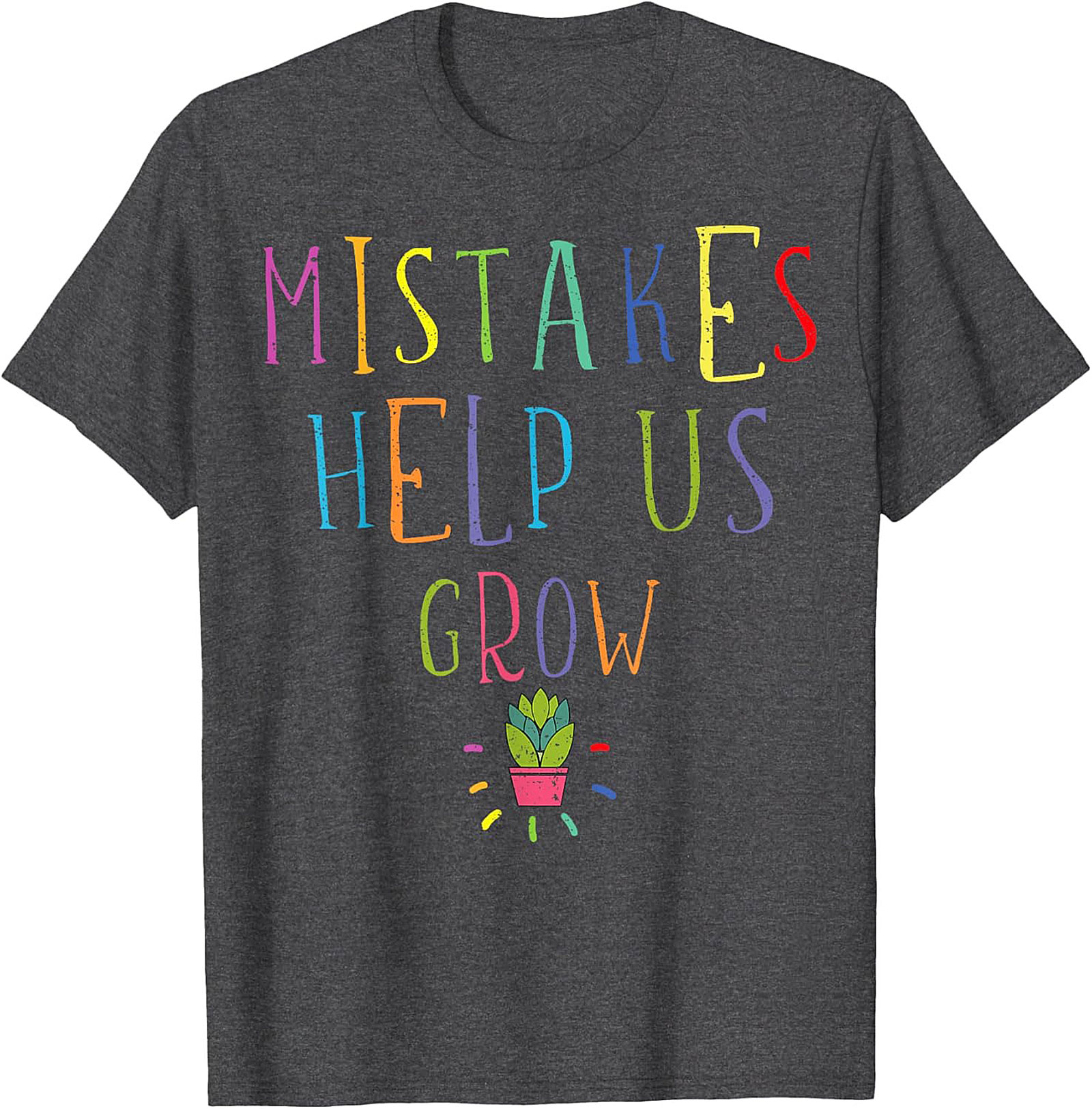 Mistakes Help Us Grow T-Shirt Teacher Growth Mindset Tee