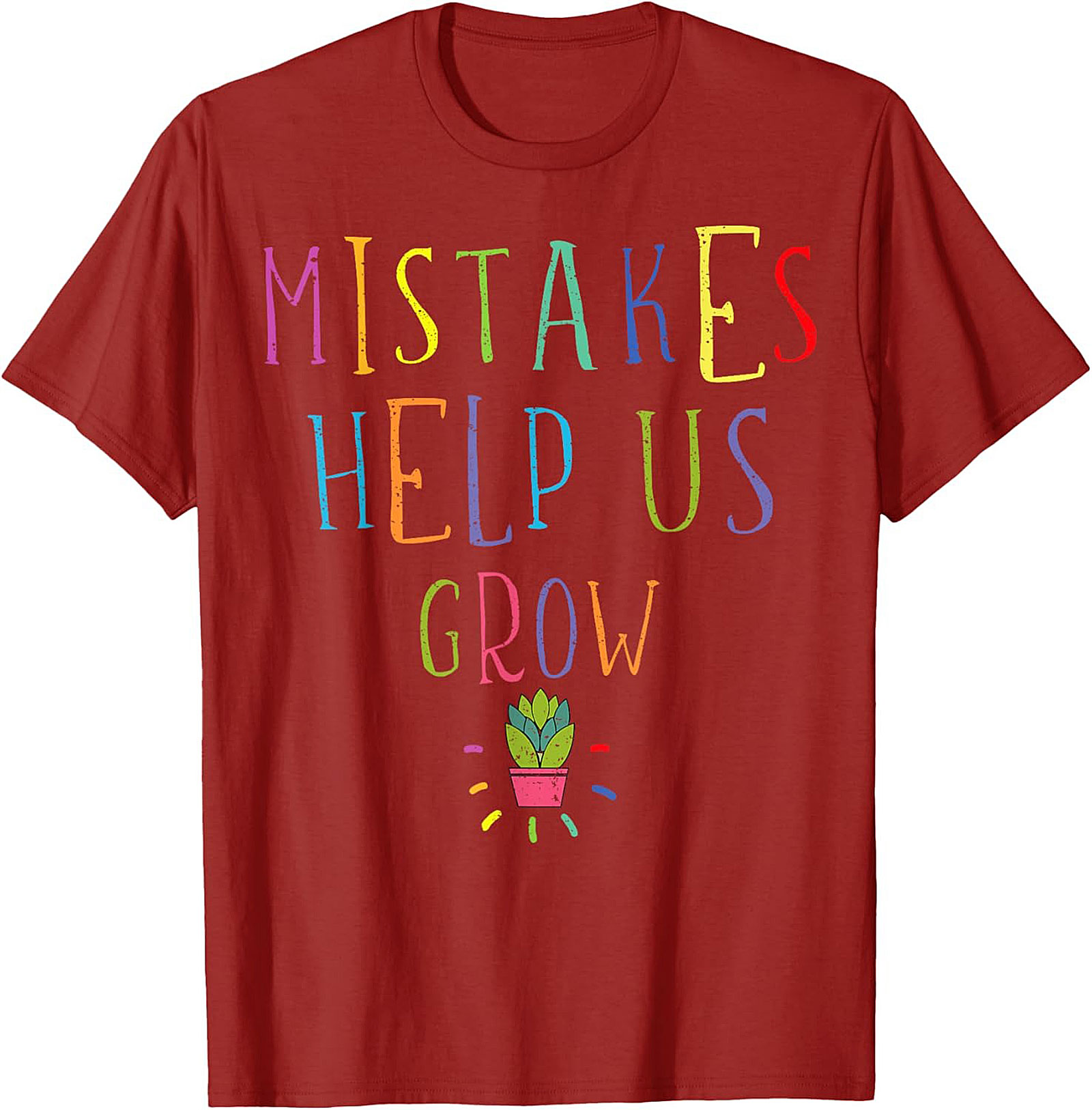 Mistakes Help Us Grow T-Shirt Teacher Growth Mindset Tee