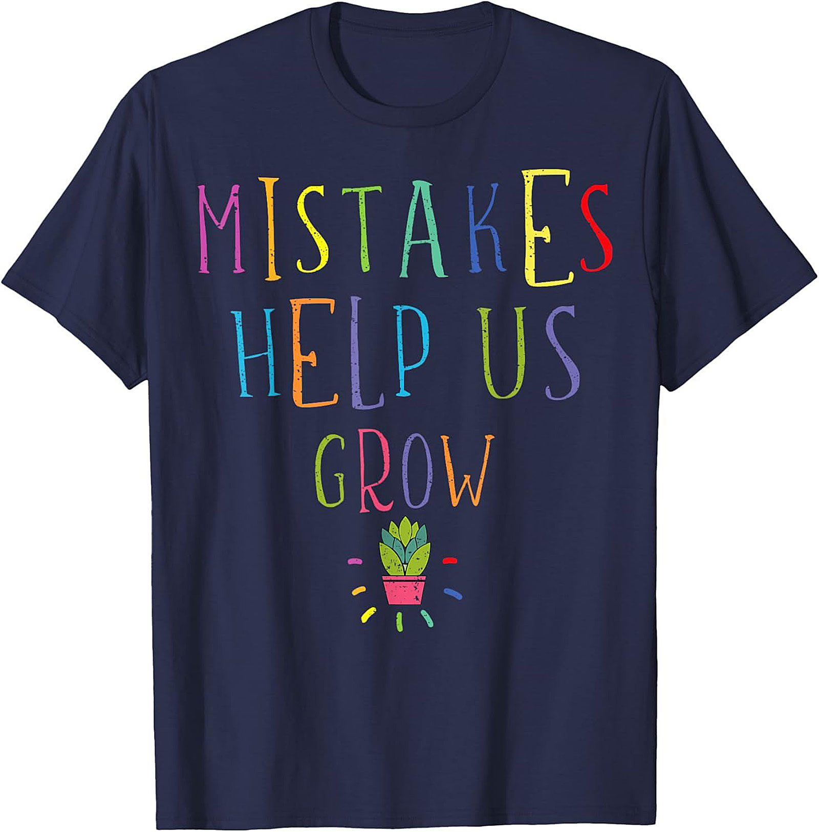 Mistakes Help Us Grow T-Shirt Teacher Growth Mindset Tee