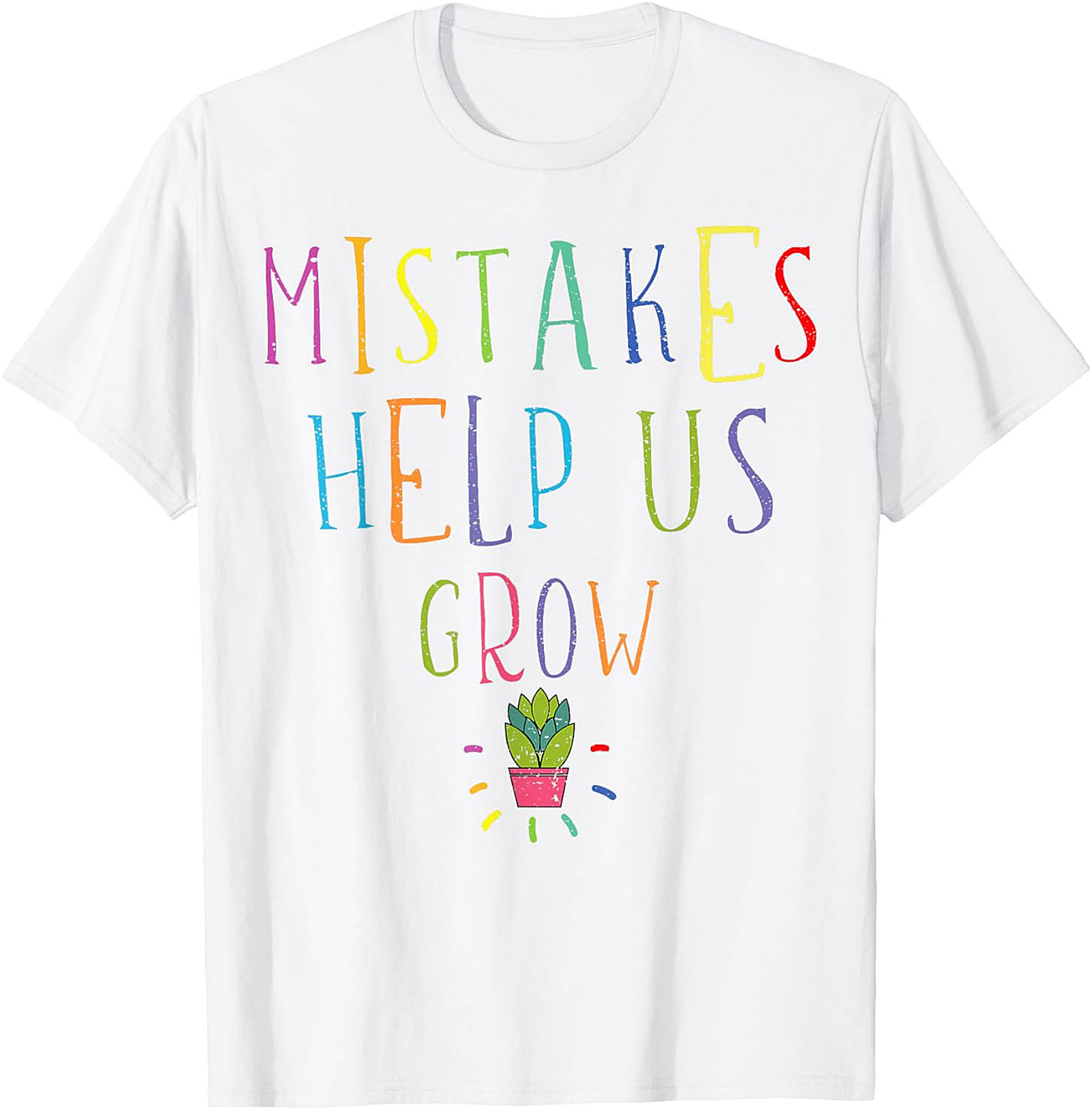 Mistakes Help Us Grow T-Shirt Teacher Growth Mindset Tee