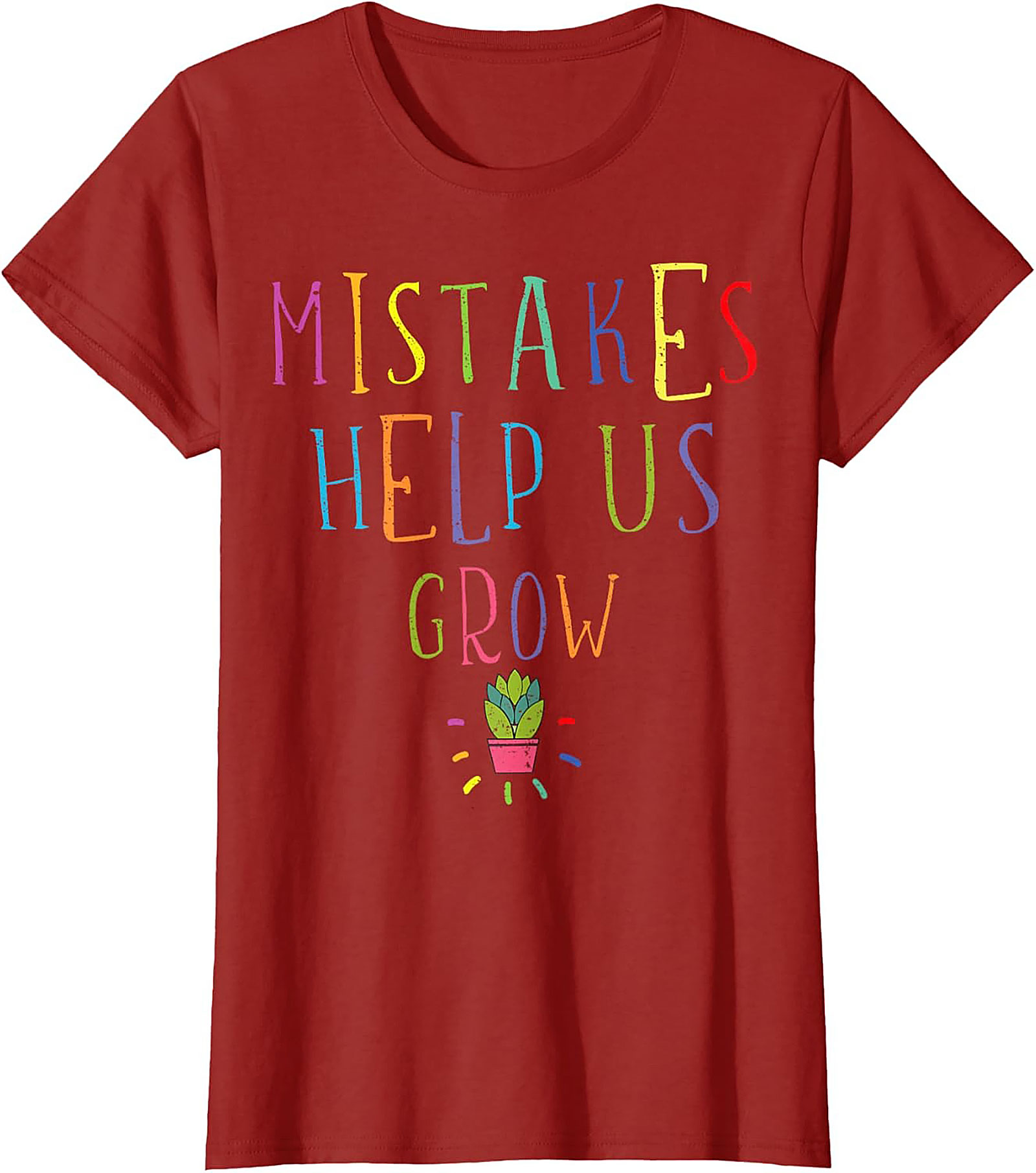 Mistakes Help Us Grow T-Shirt Teacher Growth Mindset Tee