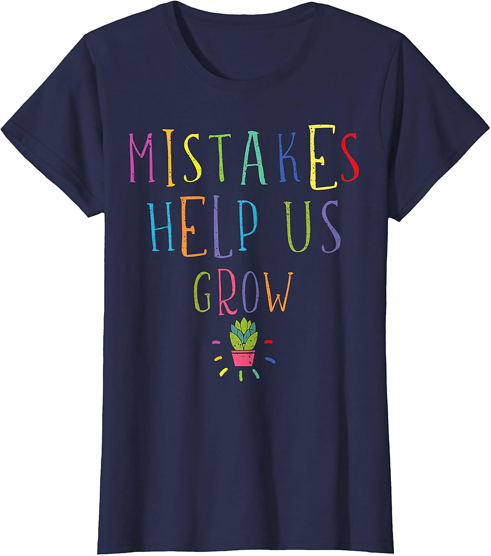 Mistakes Help Us Grow T-Shirt Teacher Growth Mindset Tee
