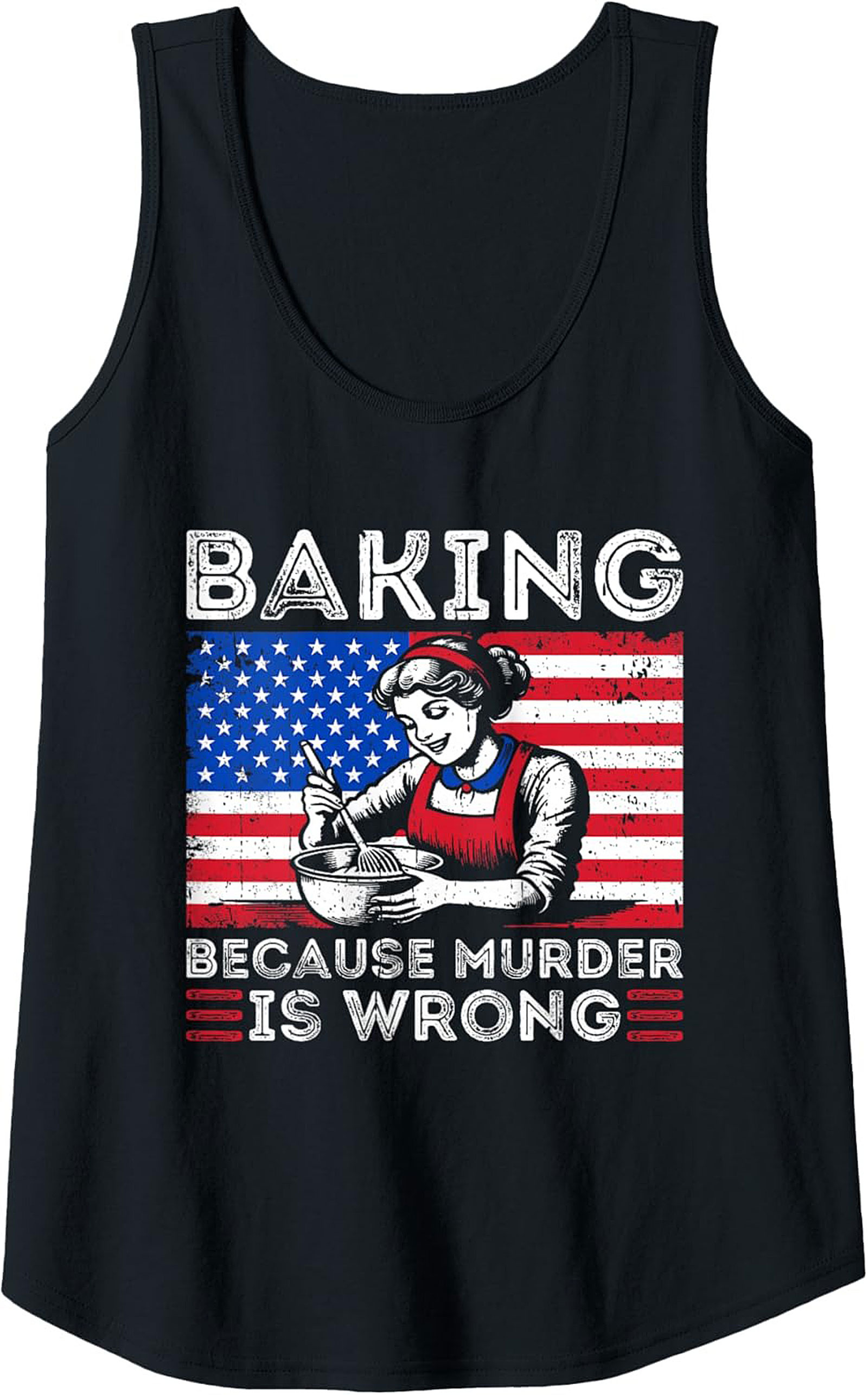 Baking Because Murder Is Wrong Graphic Tank Top