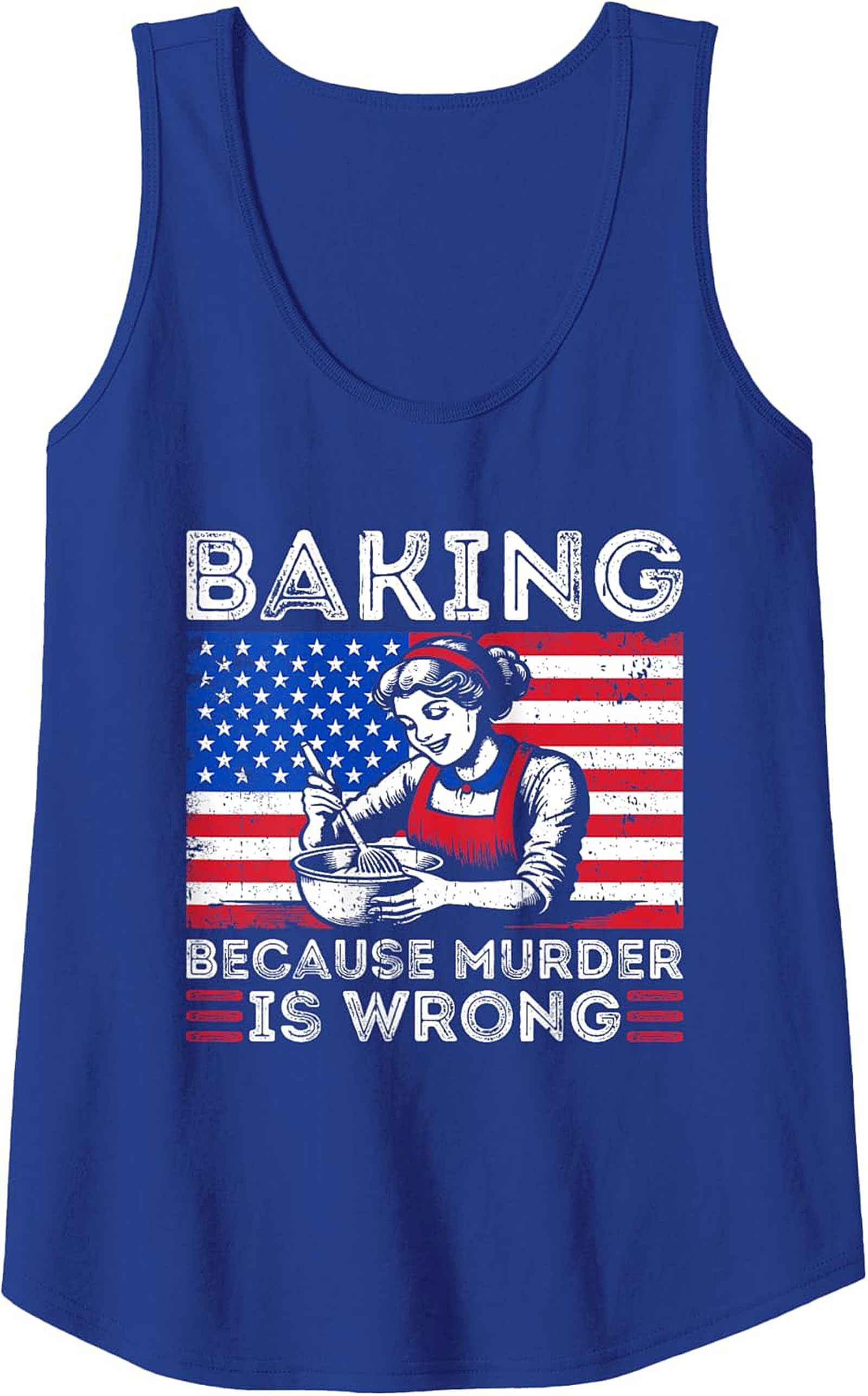 Baking Because Murder Is Wrong Graphic Tank Top