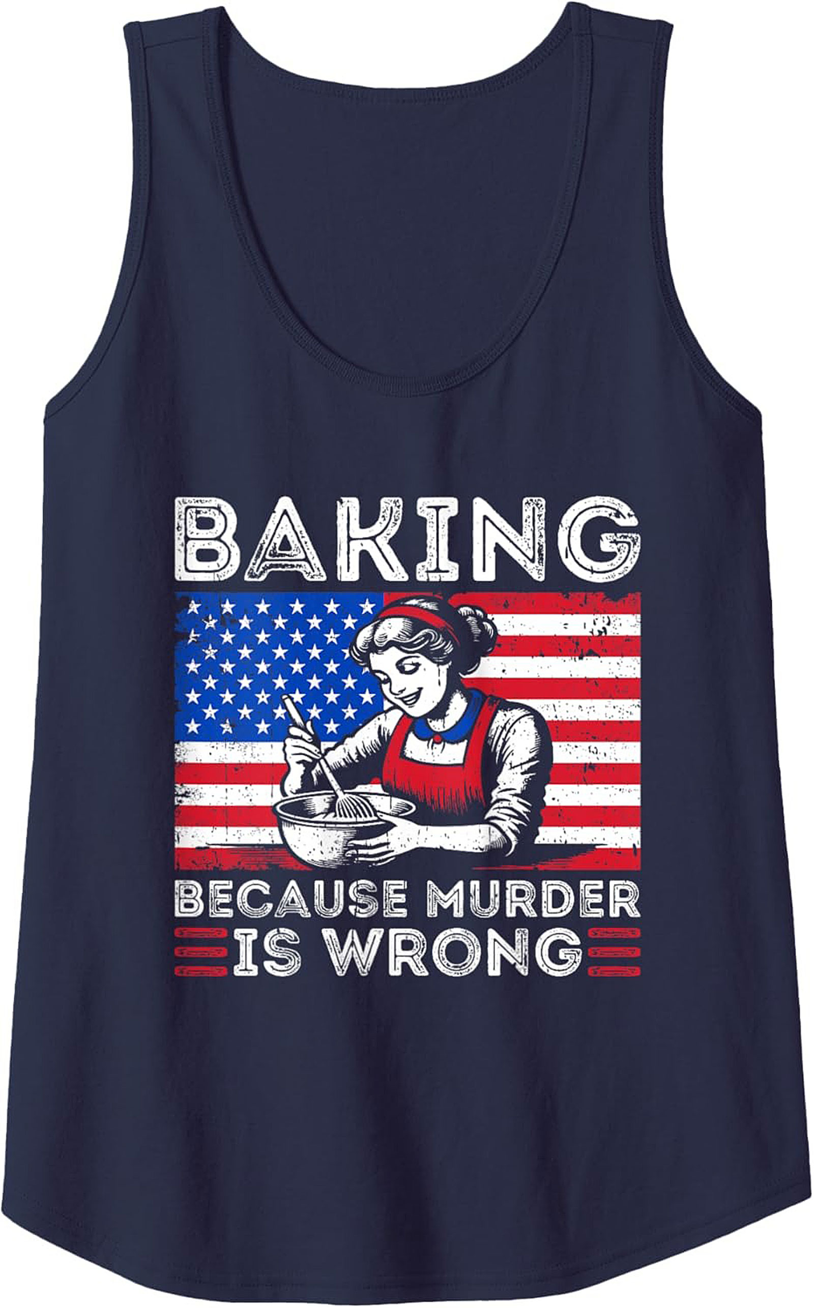 Baking Because Murder Is Wrong Graphic Tank Top