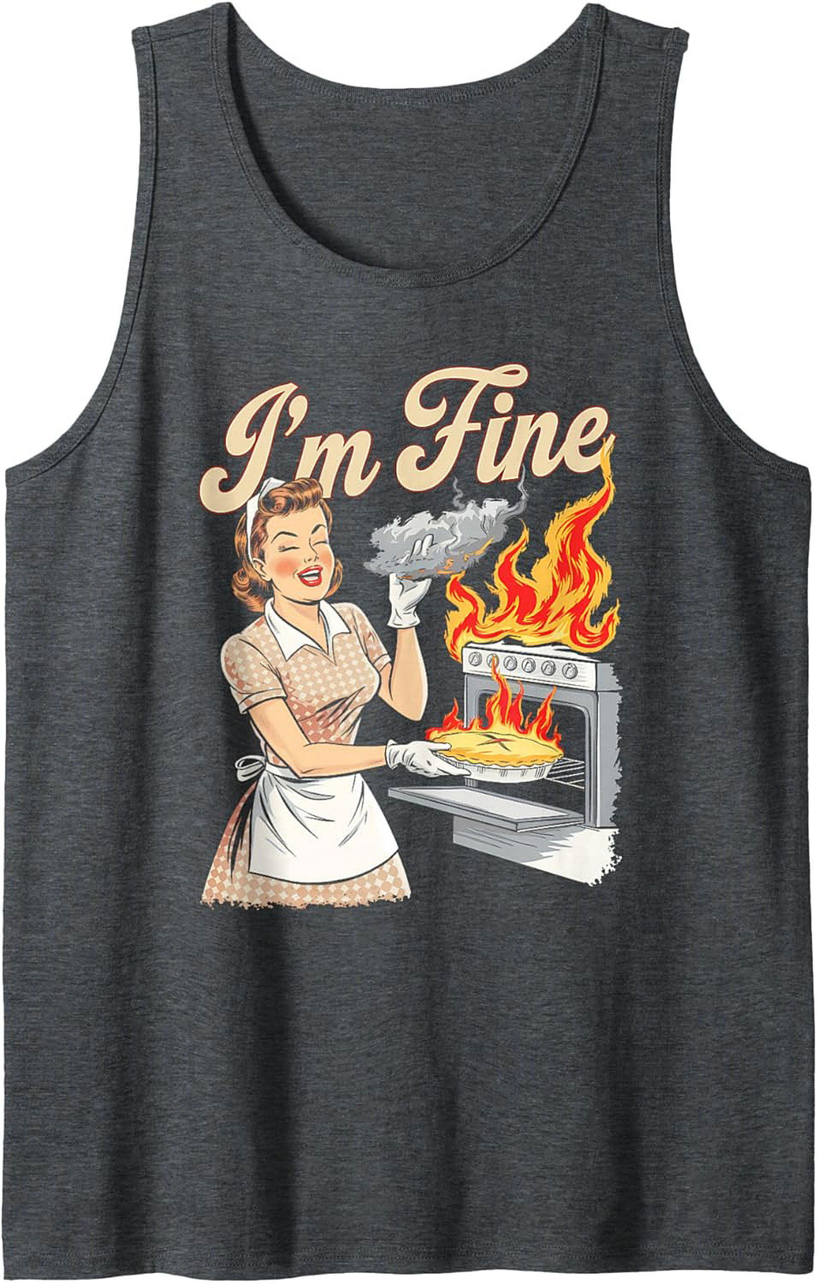 I’m Fine Retro Graphic Tank Top