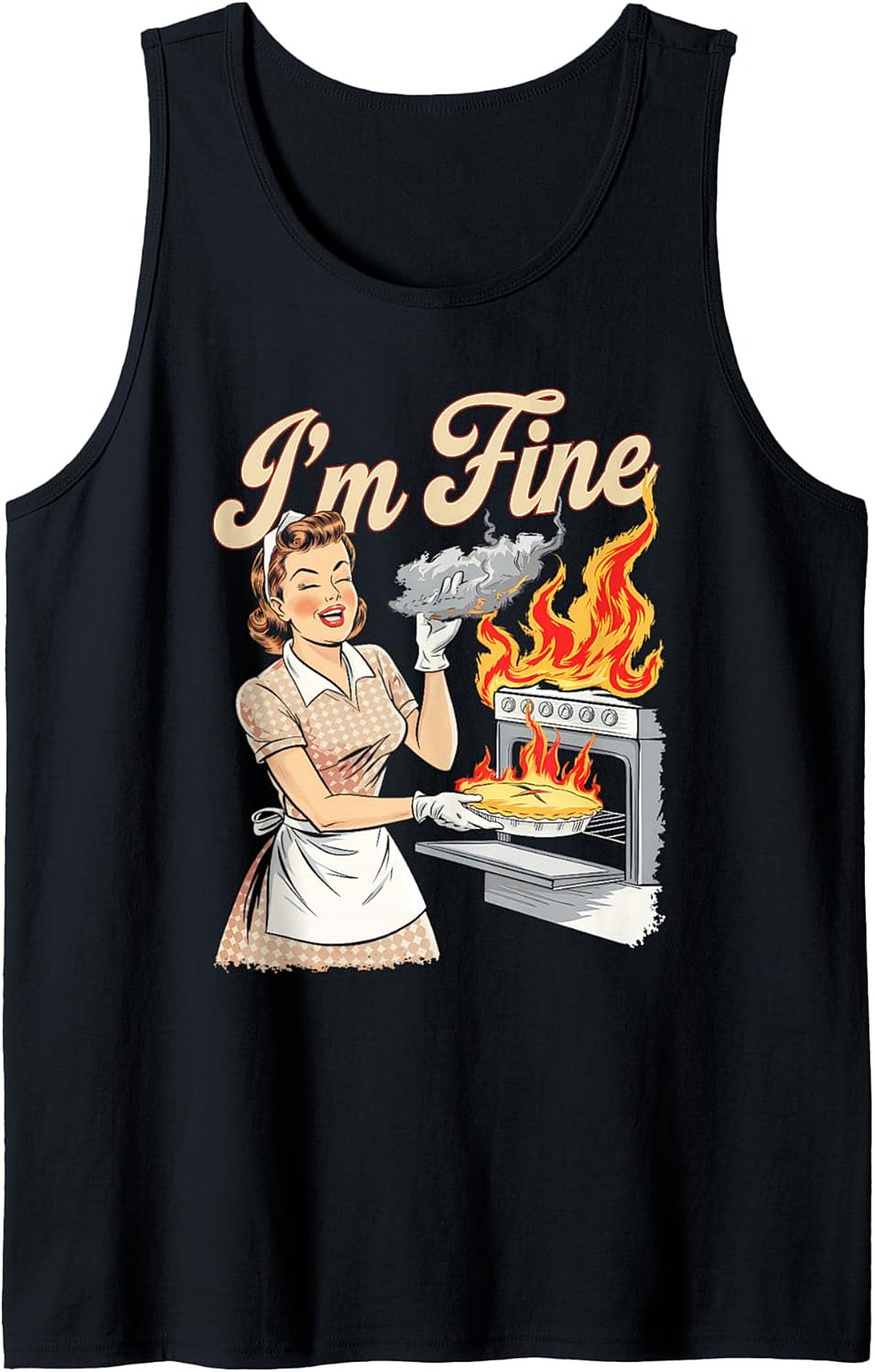 I’m Fine Retro Graphic Tank Top