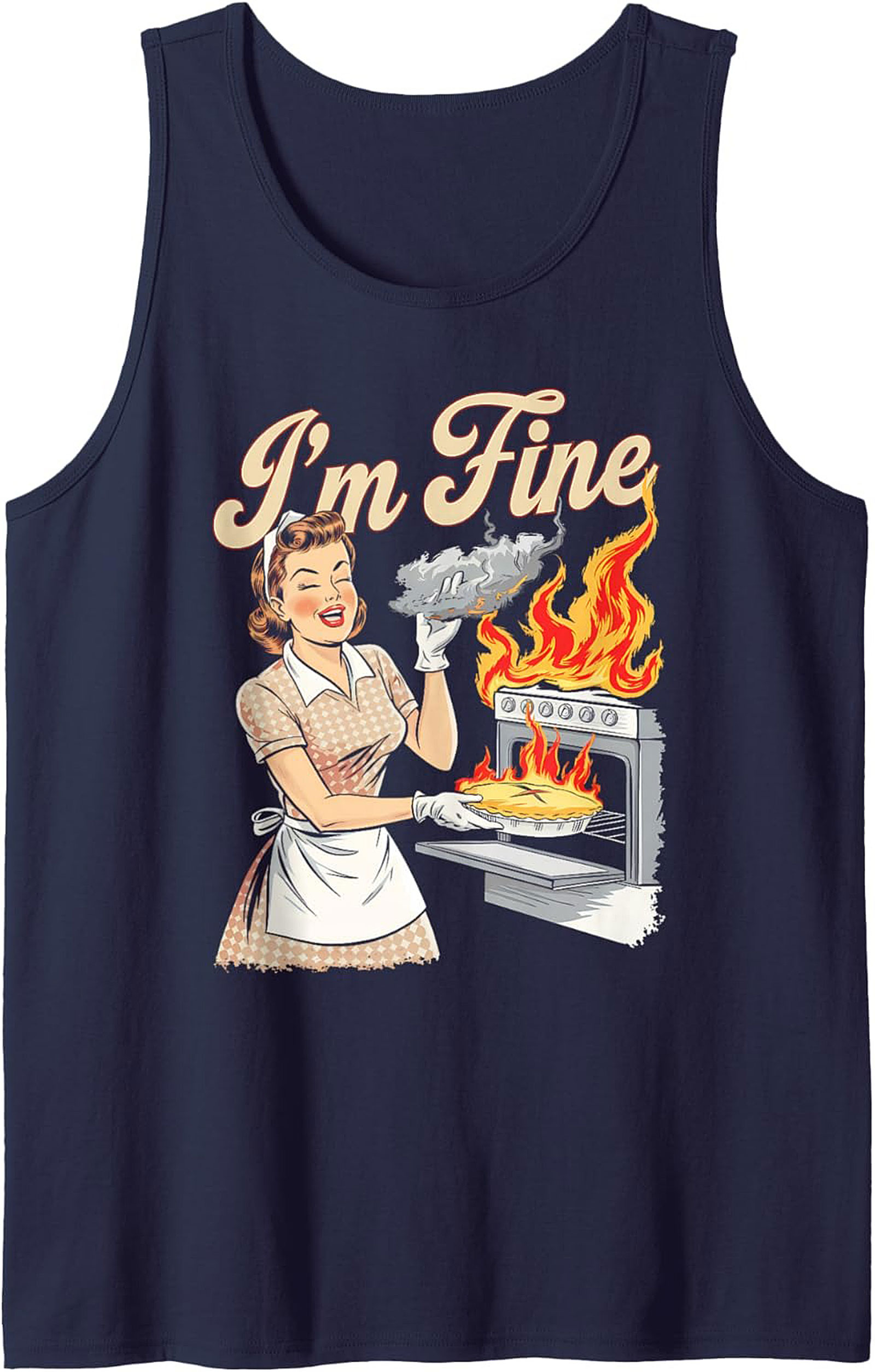 I’m Fine Retro Graphic Tank Top