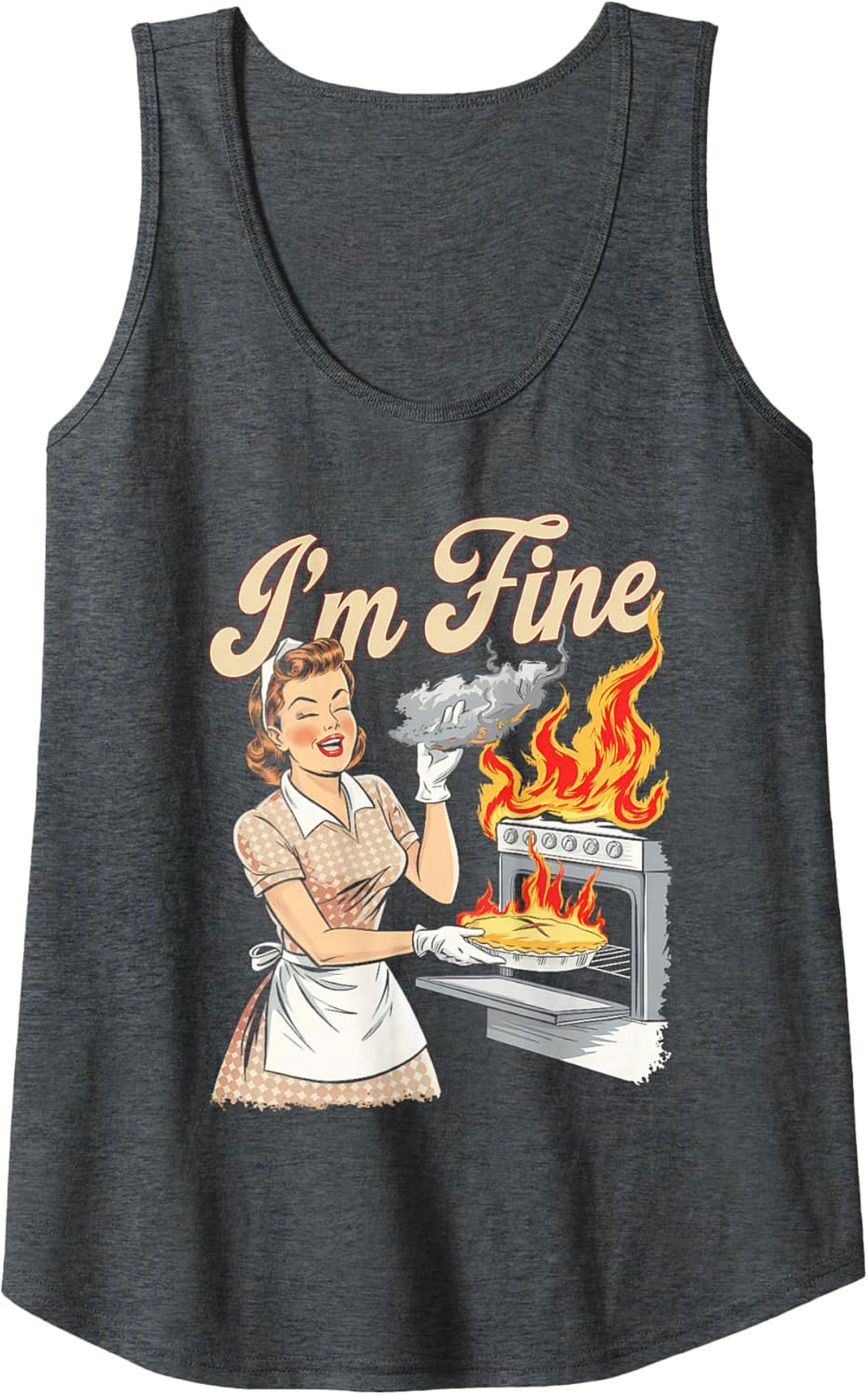 I’m Fine Retro Graphic Tank Top