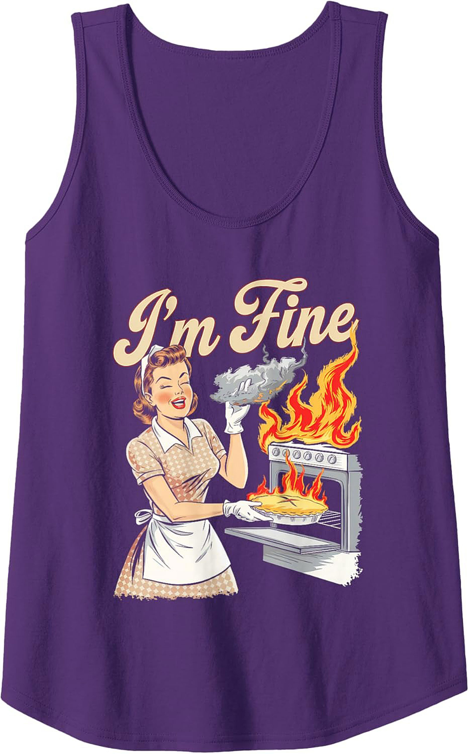 I’m Fine Retro Graphic Tank Top