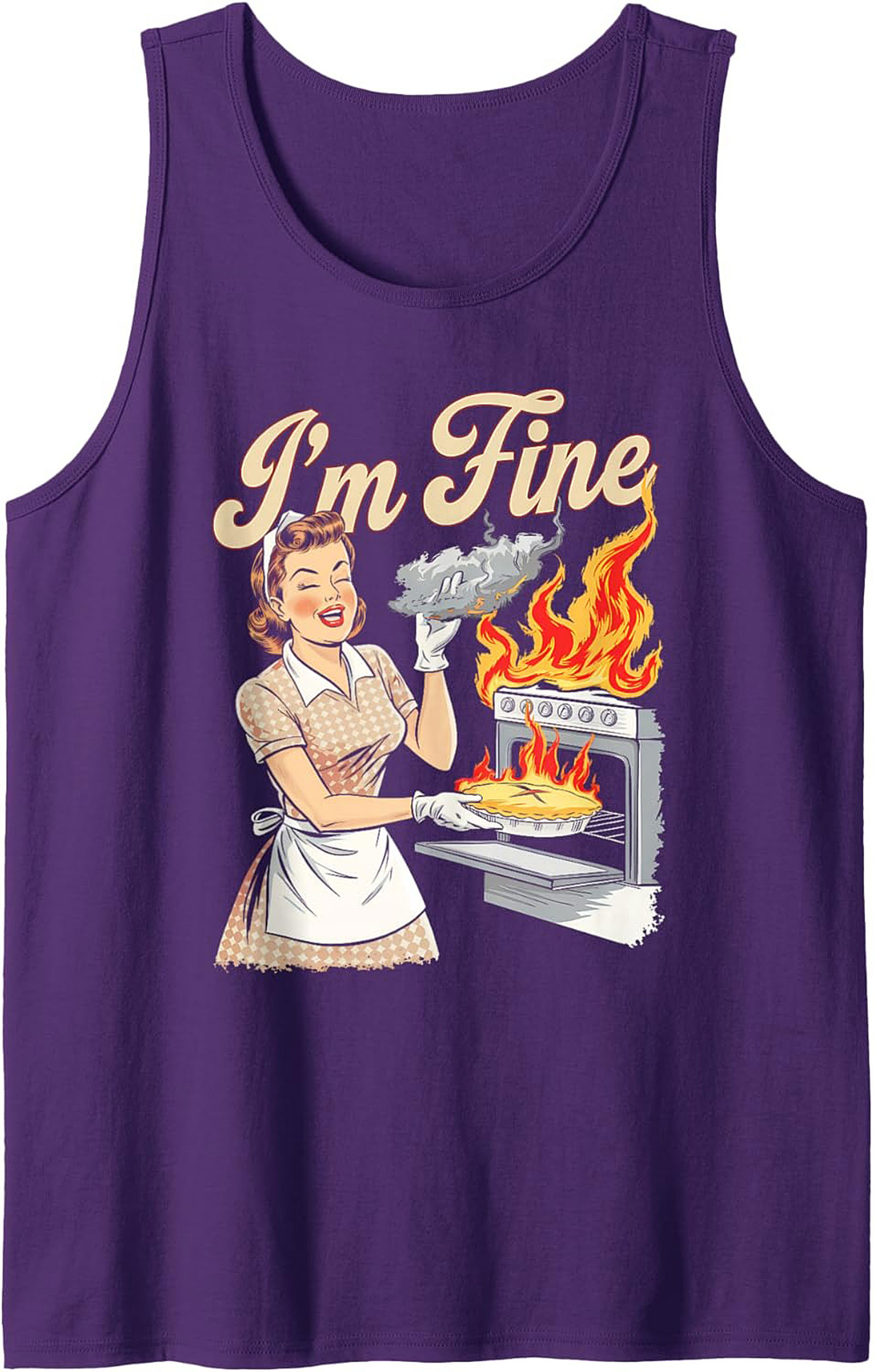 I’m Fine Retro Graphic Tank Top
