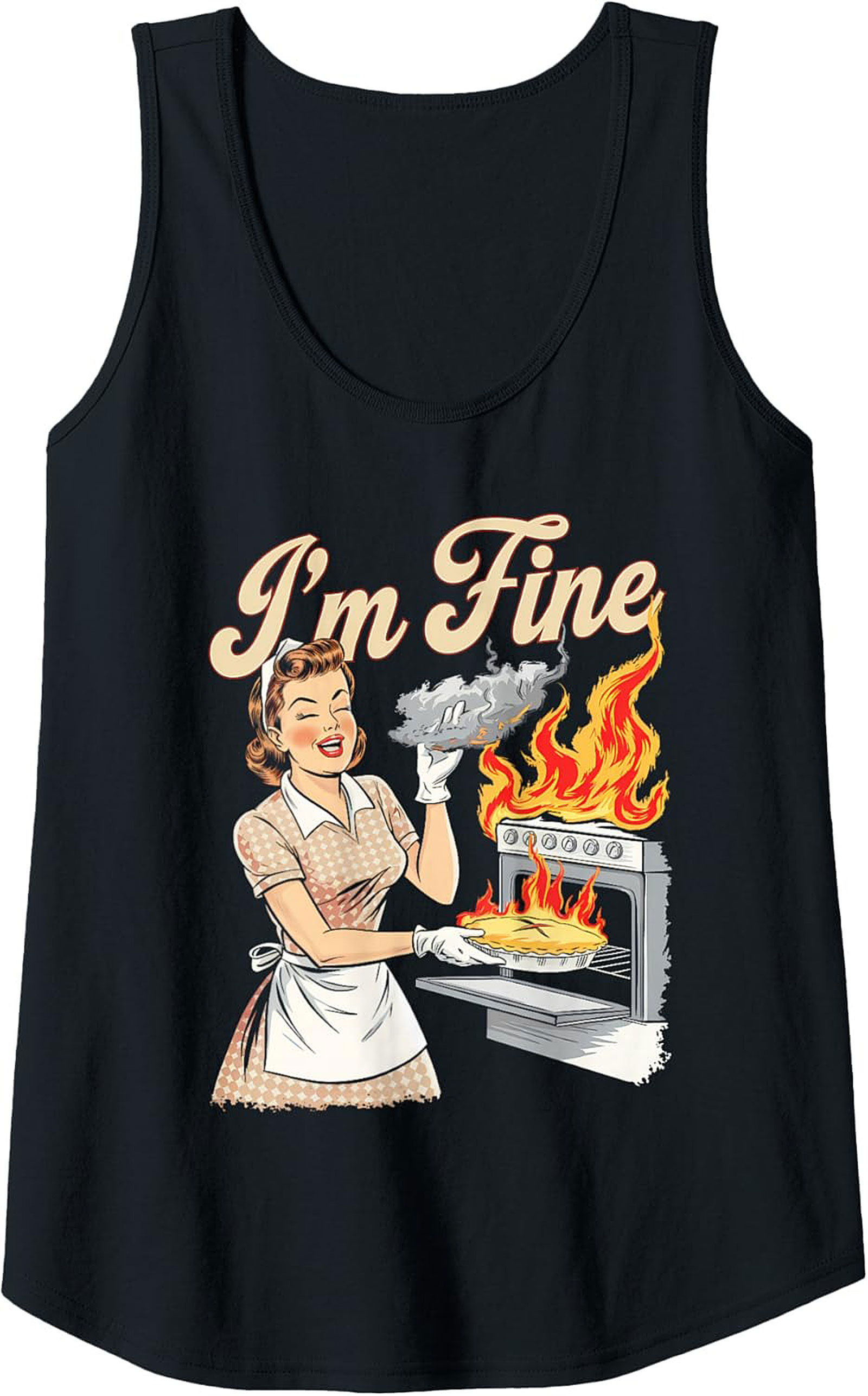 I’m Fine Retro Graphic Tank Top