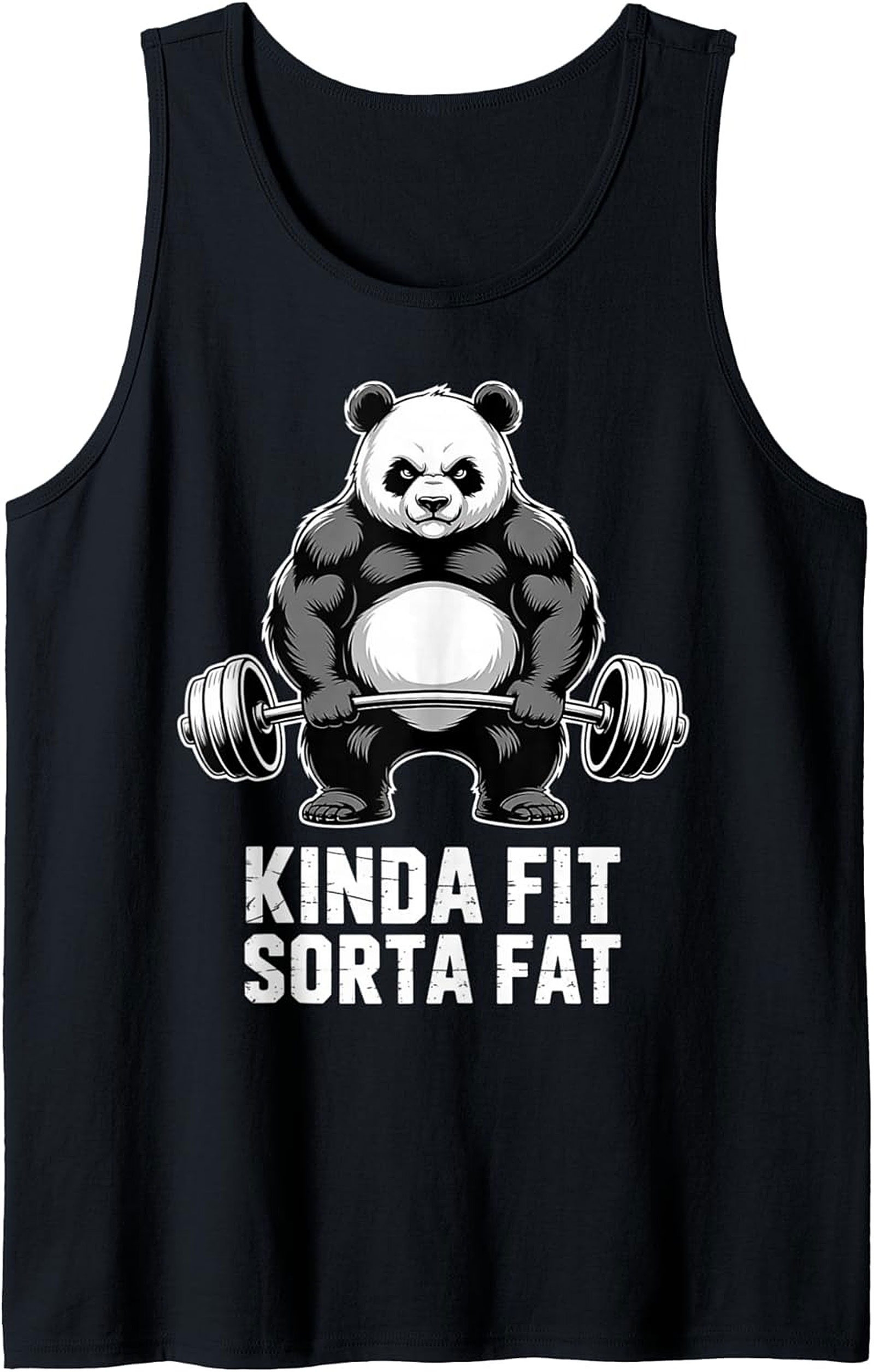 Kinda Fit Sorta Fat Panda Graphic Tank Top