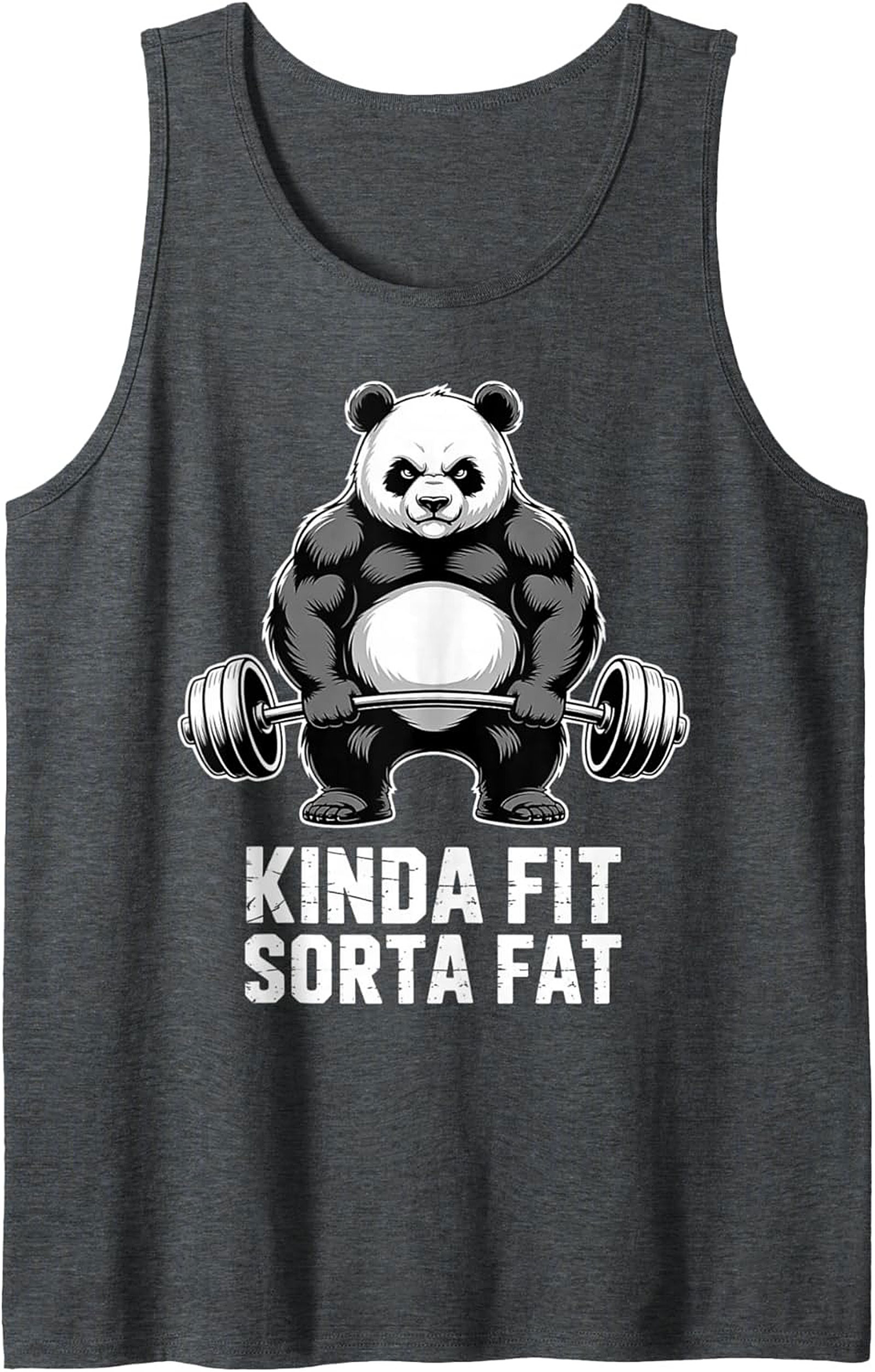 Kinda Fit Sorta Fat Panda Graphic Tank Top