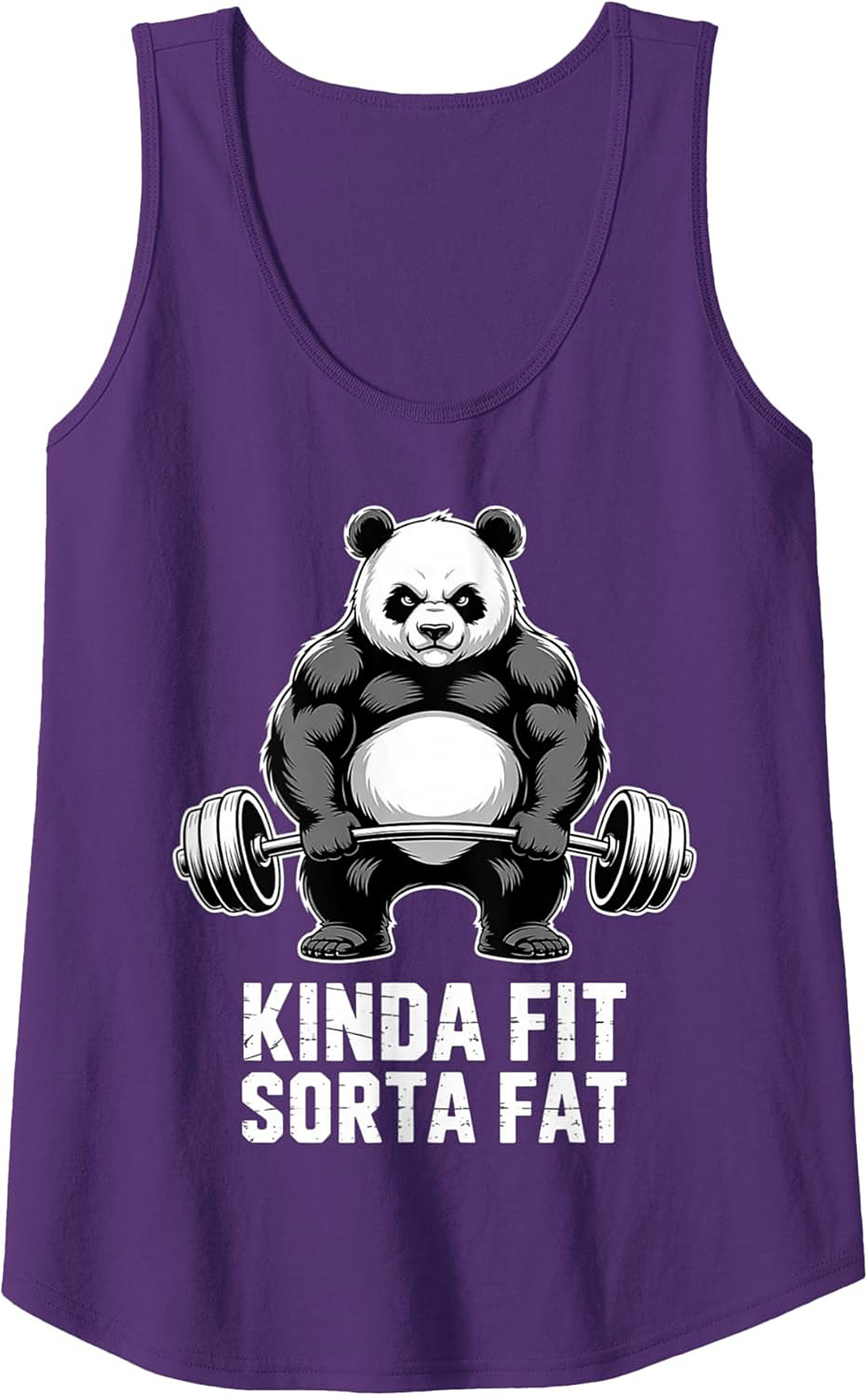 Kinda Fit Sorta Fat Panda Graphic Tank Top