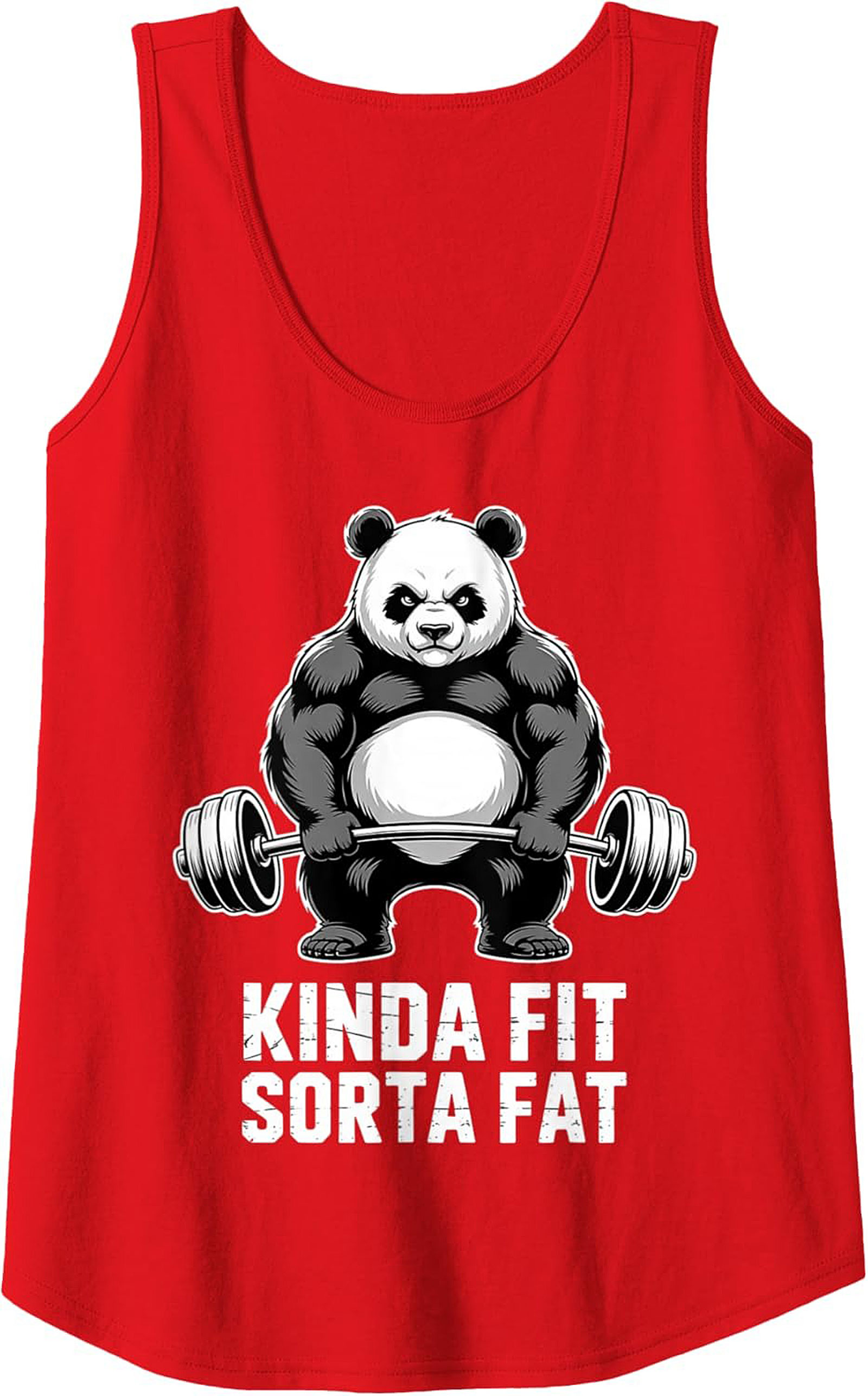 Kinda Fit Sorta Fat Panda Graphic Tank Top
