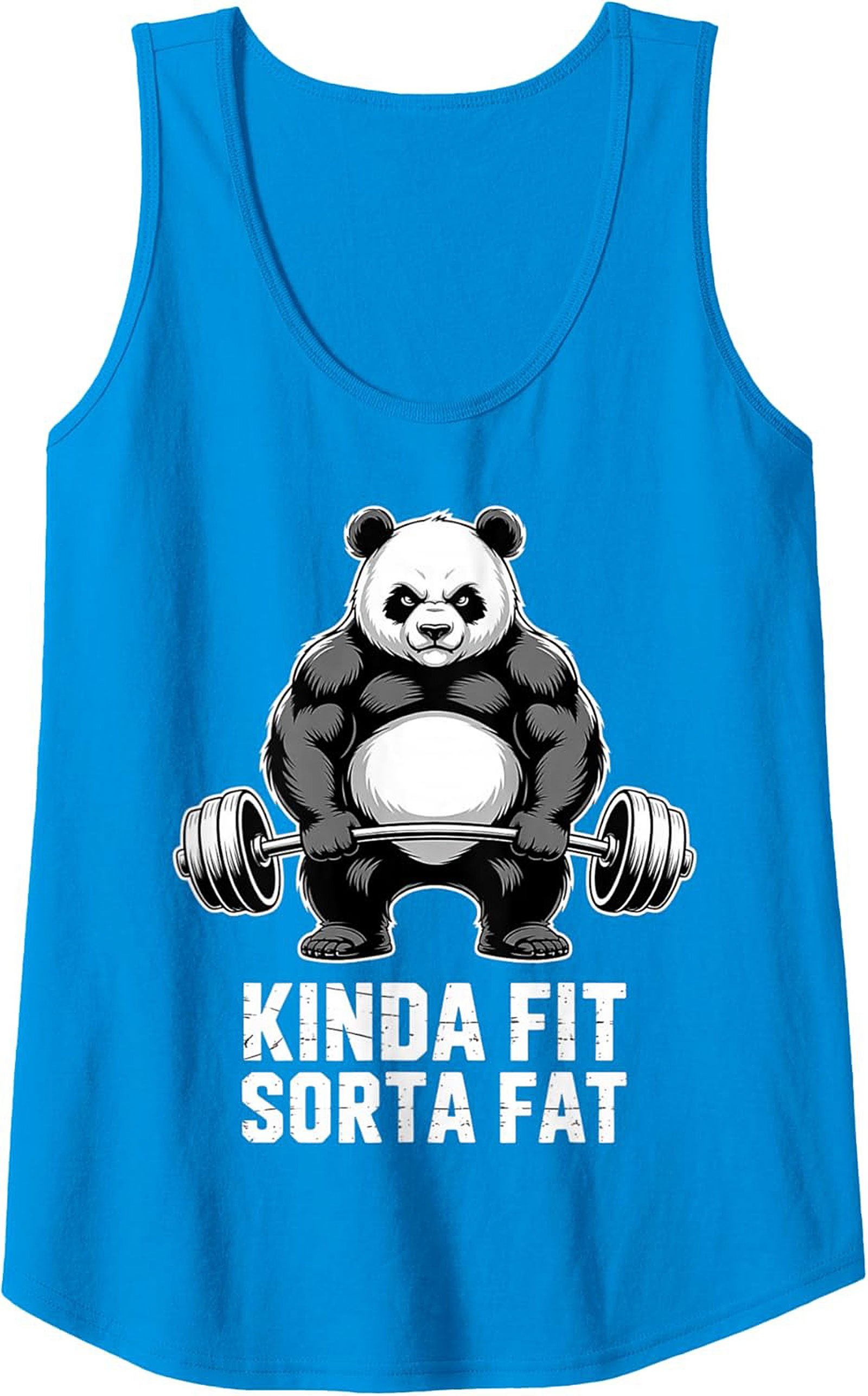Kinda Fit Sorta Fat Panda Graphic Tank Top