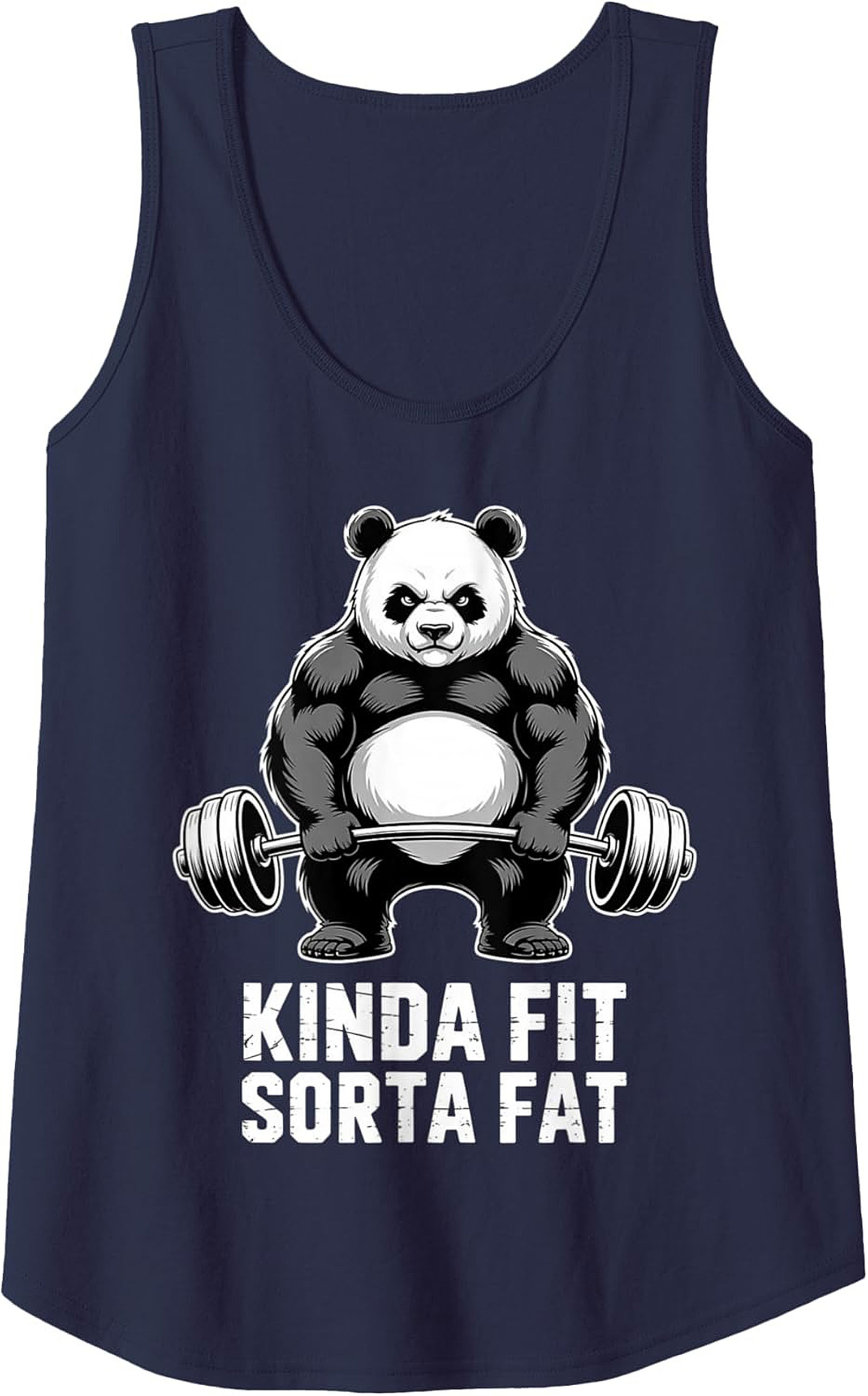 Kinda Fit Sorta Fat Panda Graphic Tank Top