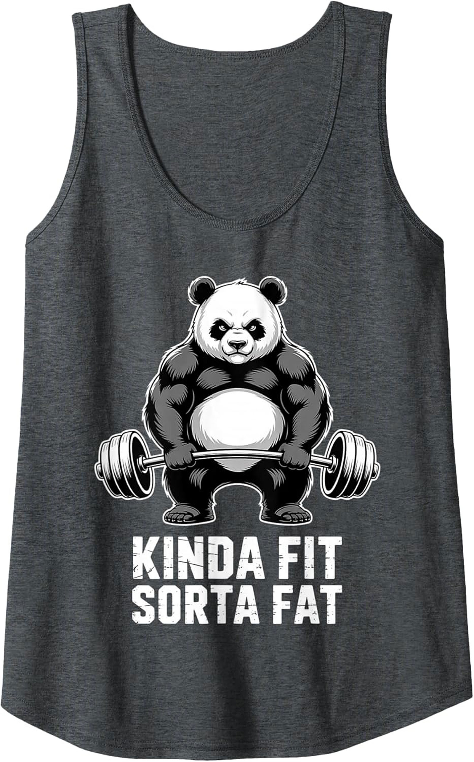 Kinda Fit Sorta Fat Panda Graphic Tank Top