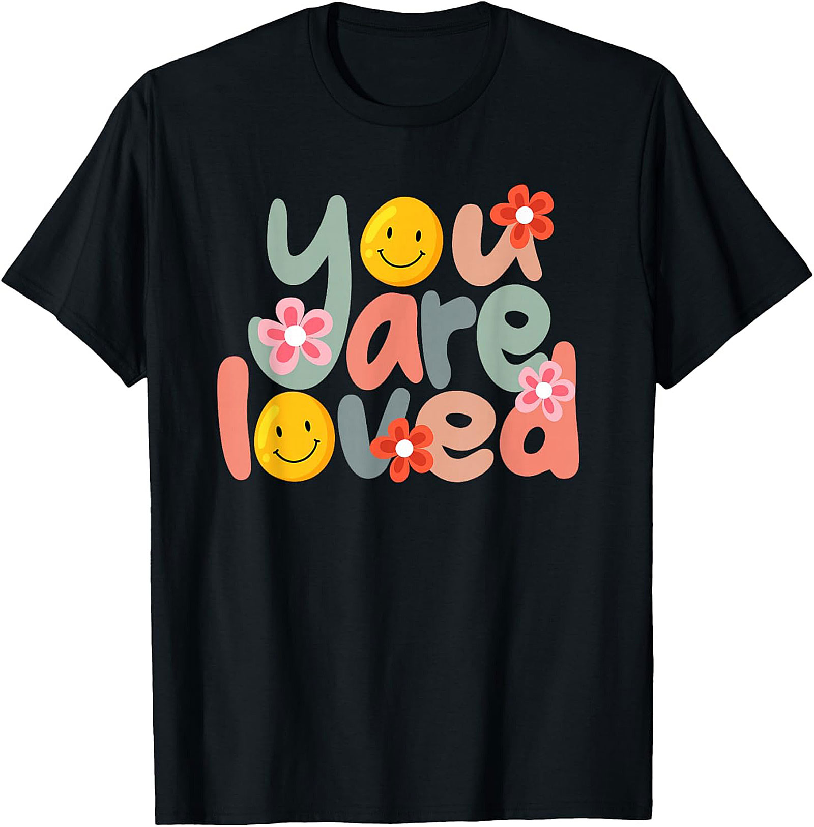 You Are Loved Graphic Tee Retro Positive Affirmation Shirt