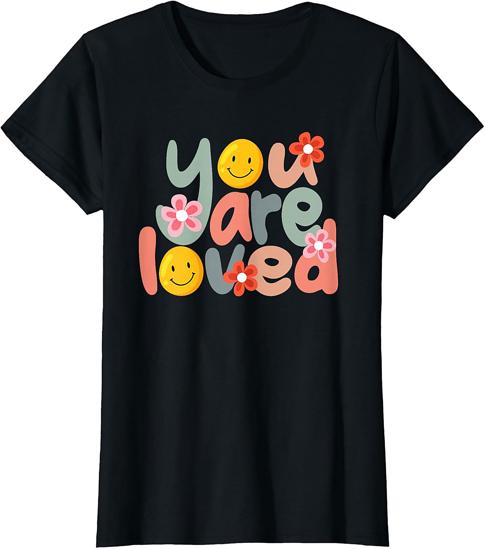 You Are Loved Graphic Tee Retro Positive Affirmation Shirt