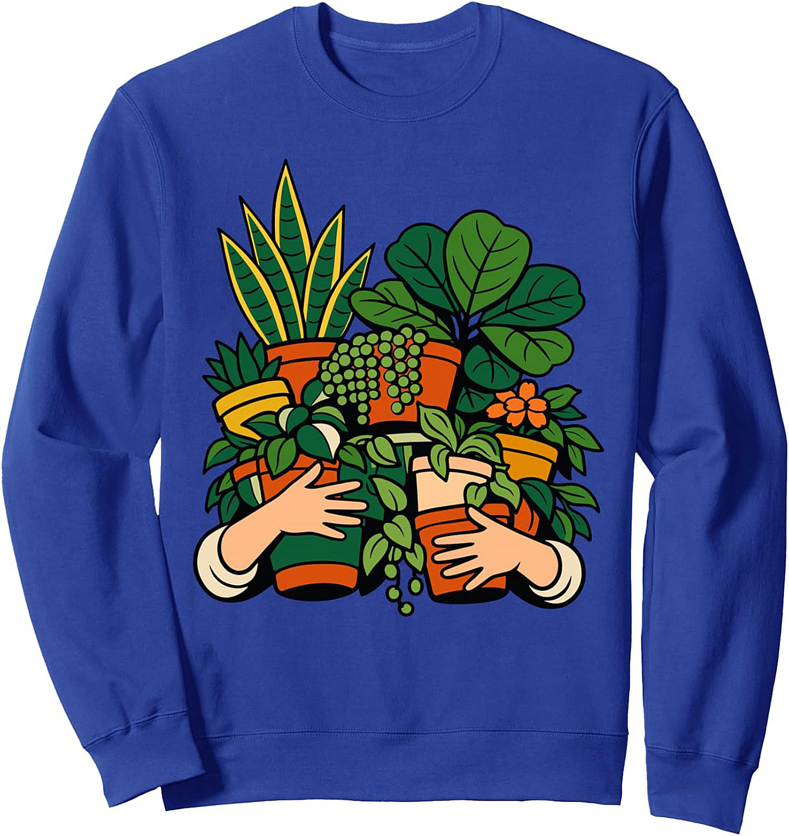 Plant Lover Graphic Sweatshirt - Cozy Botanical Crewneck