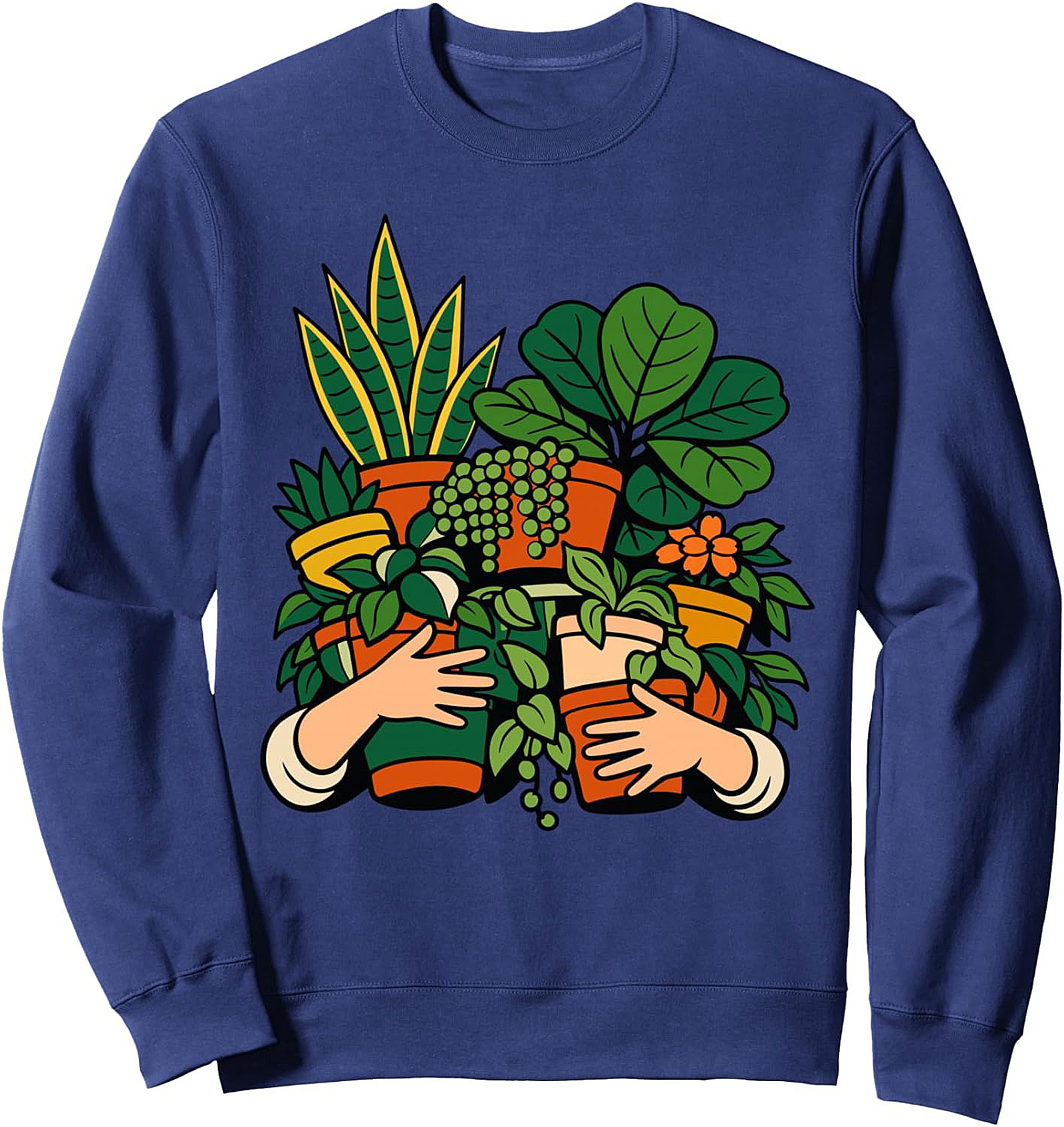 Plant Lover Graphic Sweatshirt - Cozy Botanical Crewneck