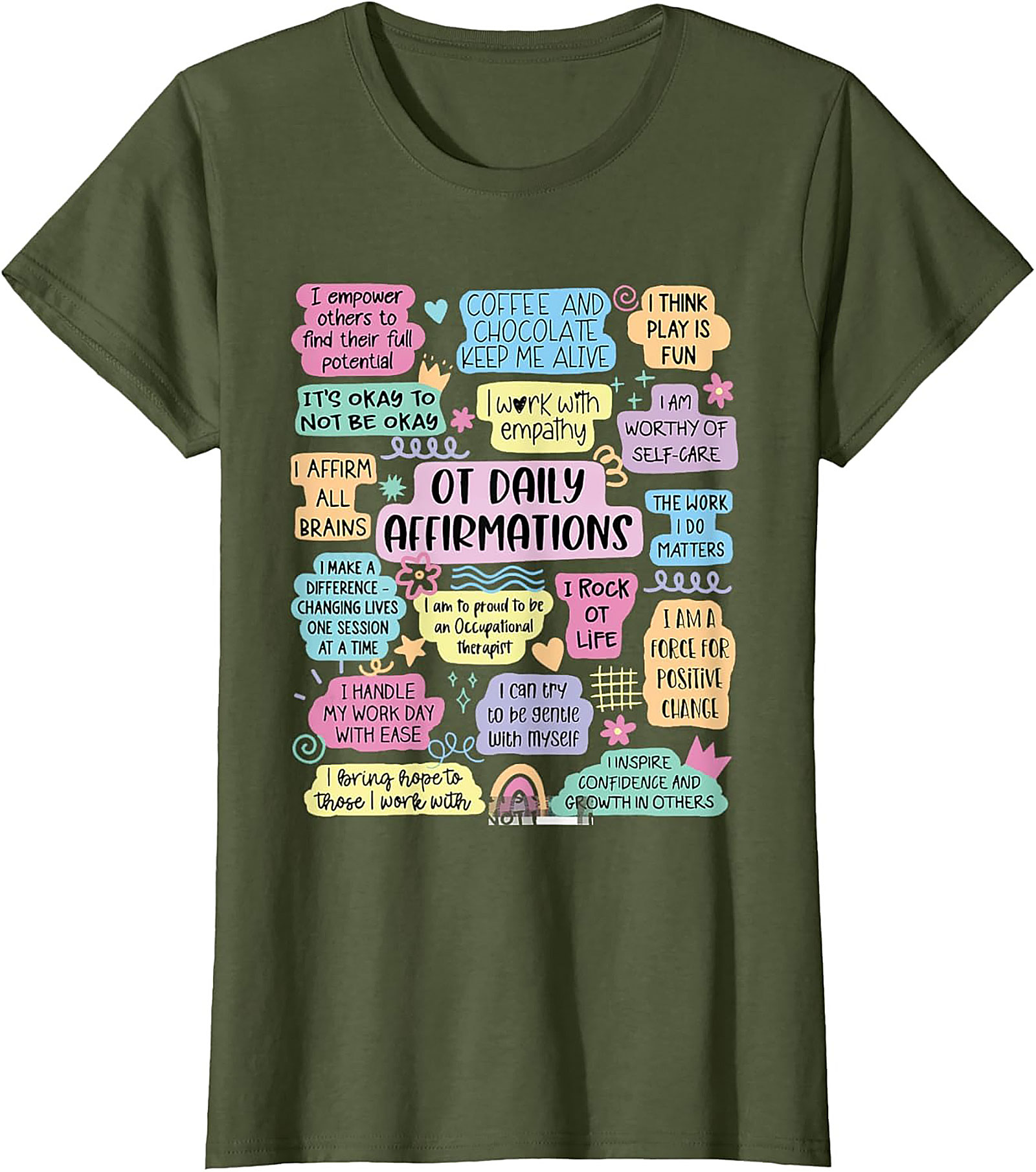 OT Daily Affirmations T-shirt Cute Occupational Therapist Tee