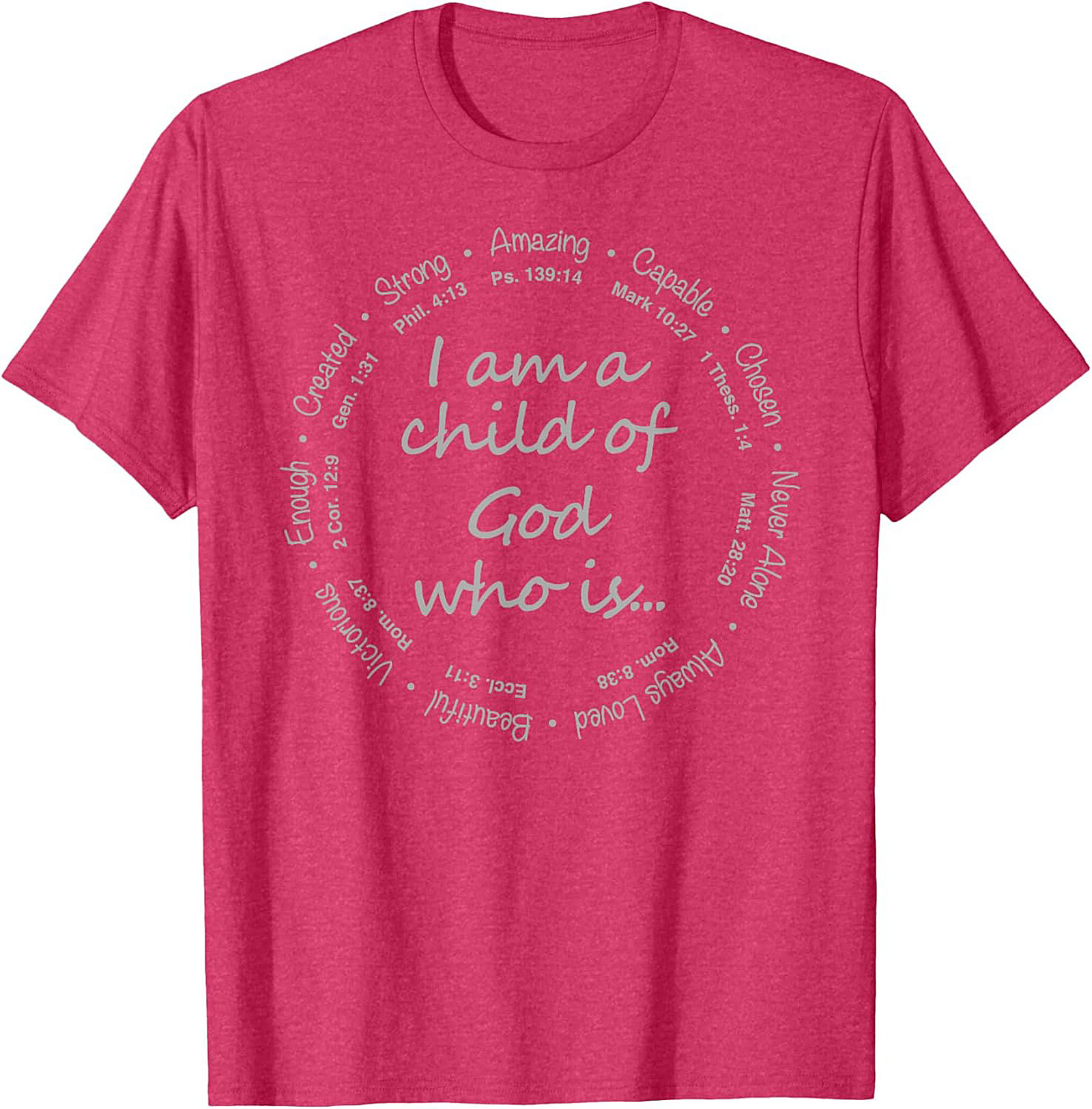  I am a Child of God T-Shirt Biblical Verse Graphic Tee