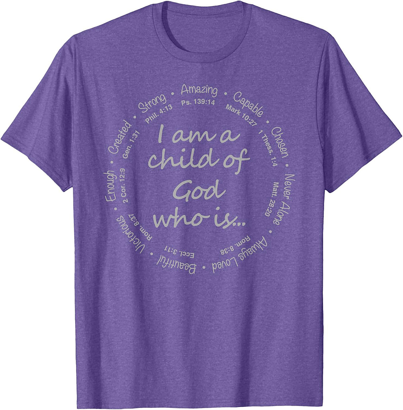  I am a Child of God T-Shirt Biblical Verse Graphic Tee