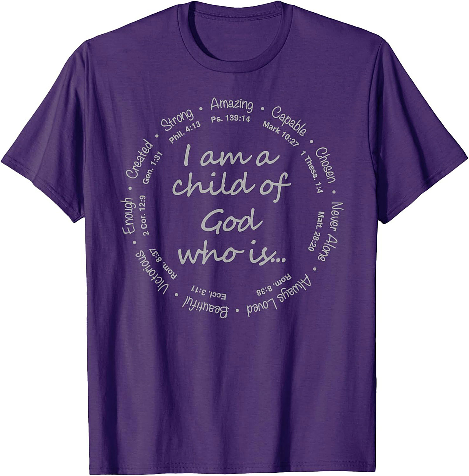 I am a Child of God T-Shirt Biblical Verse Graphic Tee