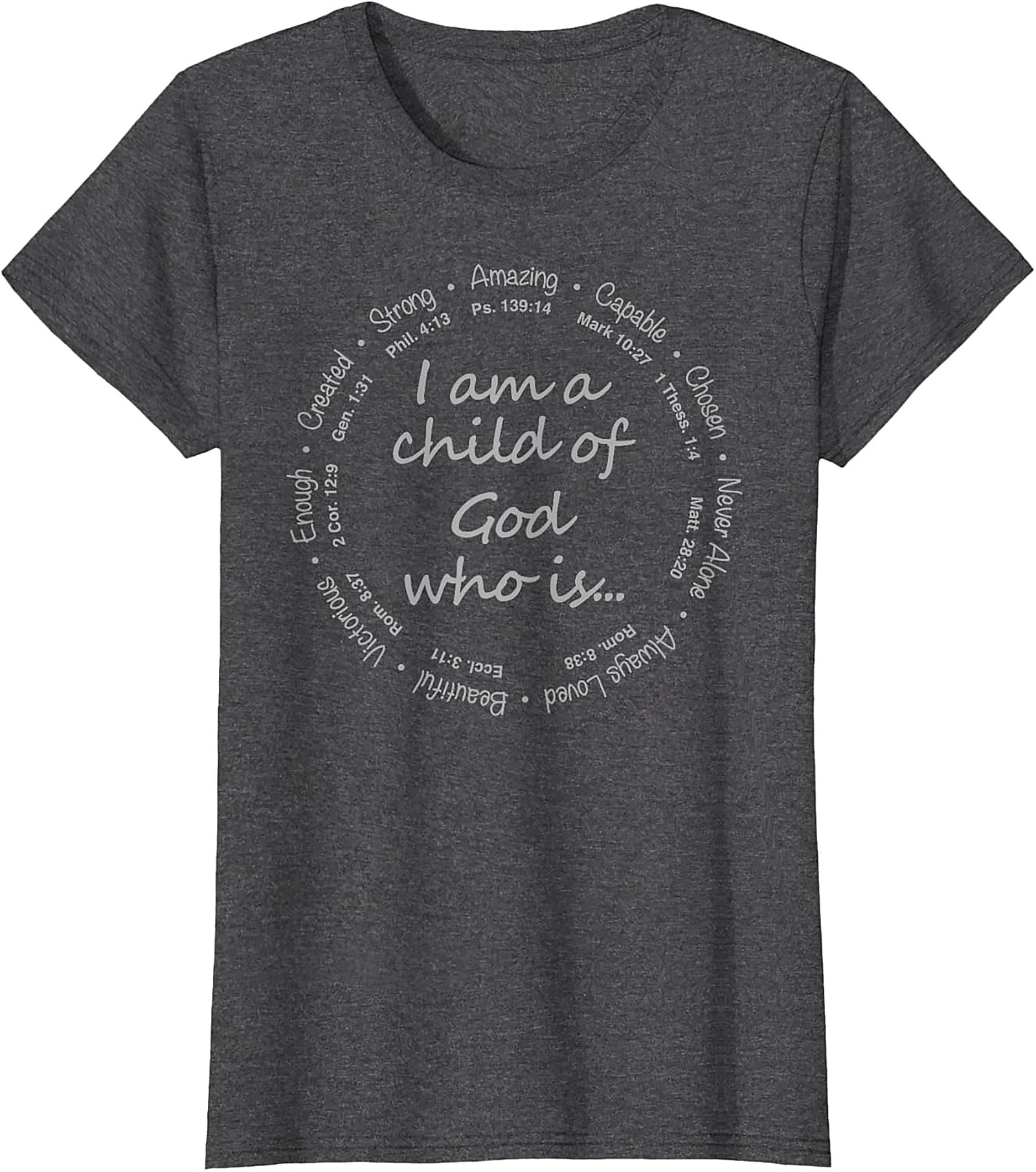  I am a Child of God T-Shirt Biblical Verse Graphic Tee