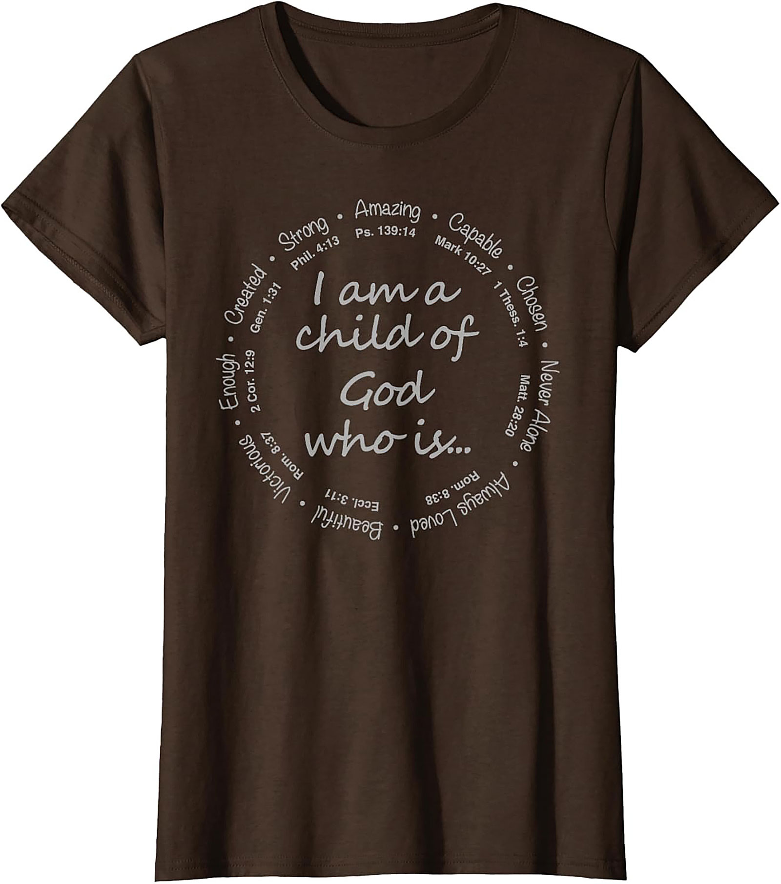  I am a Child of God T-Shirt Biblical Verse Graphic Tee