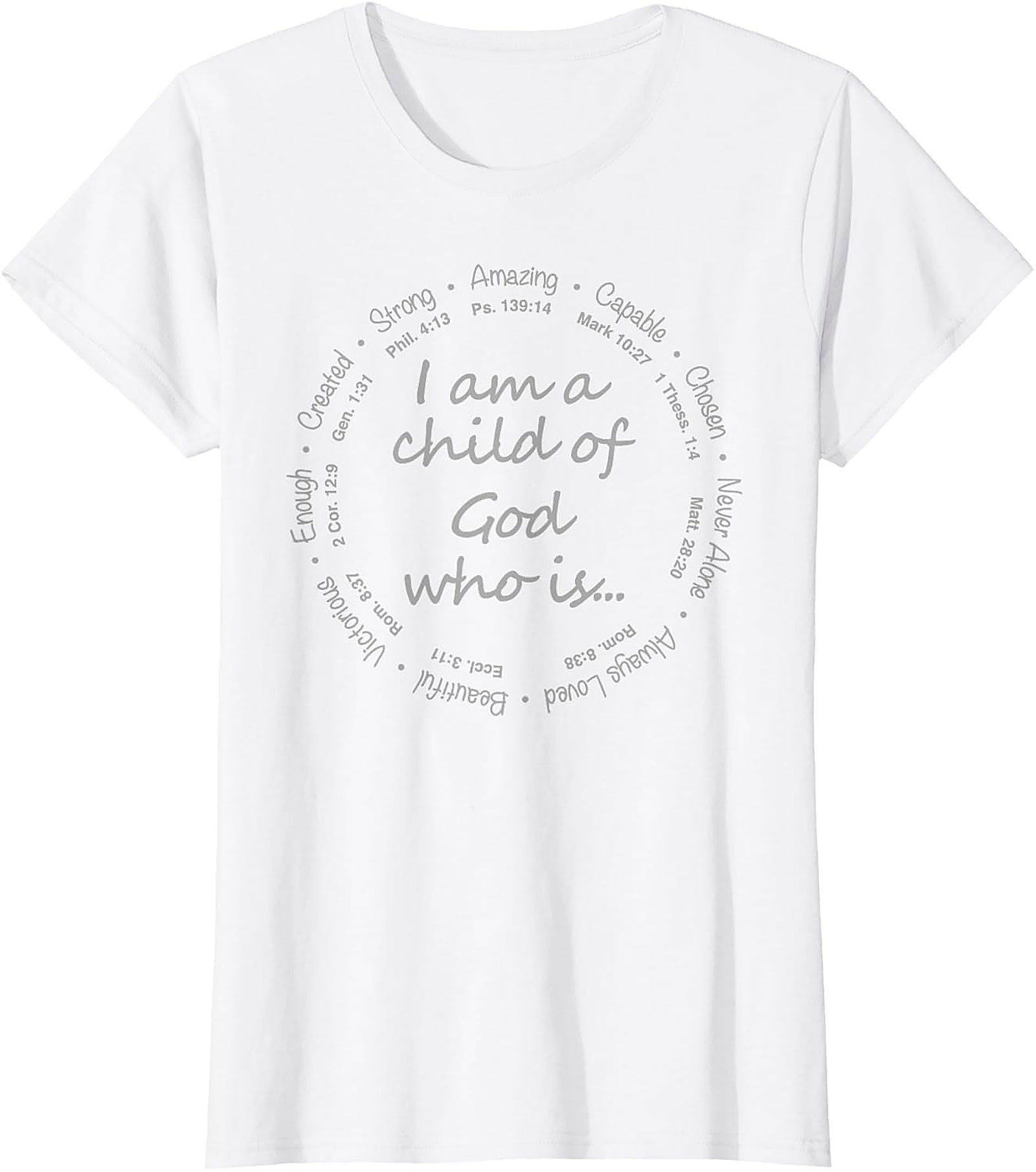  I am a Child of God T-Shirt Biblical Verse Graphic Tee