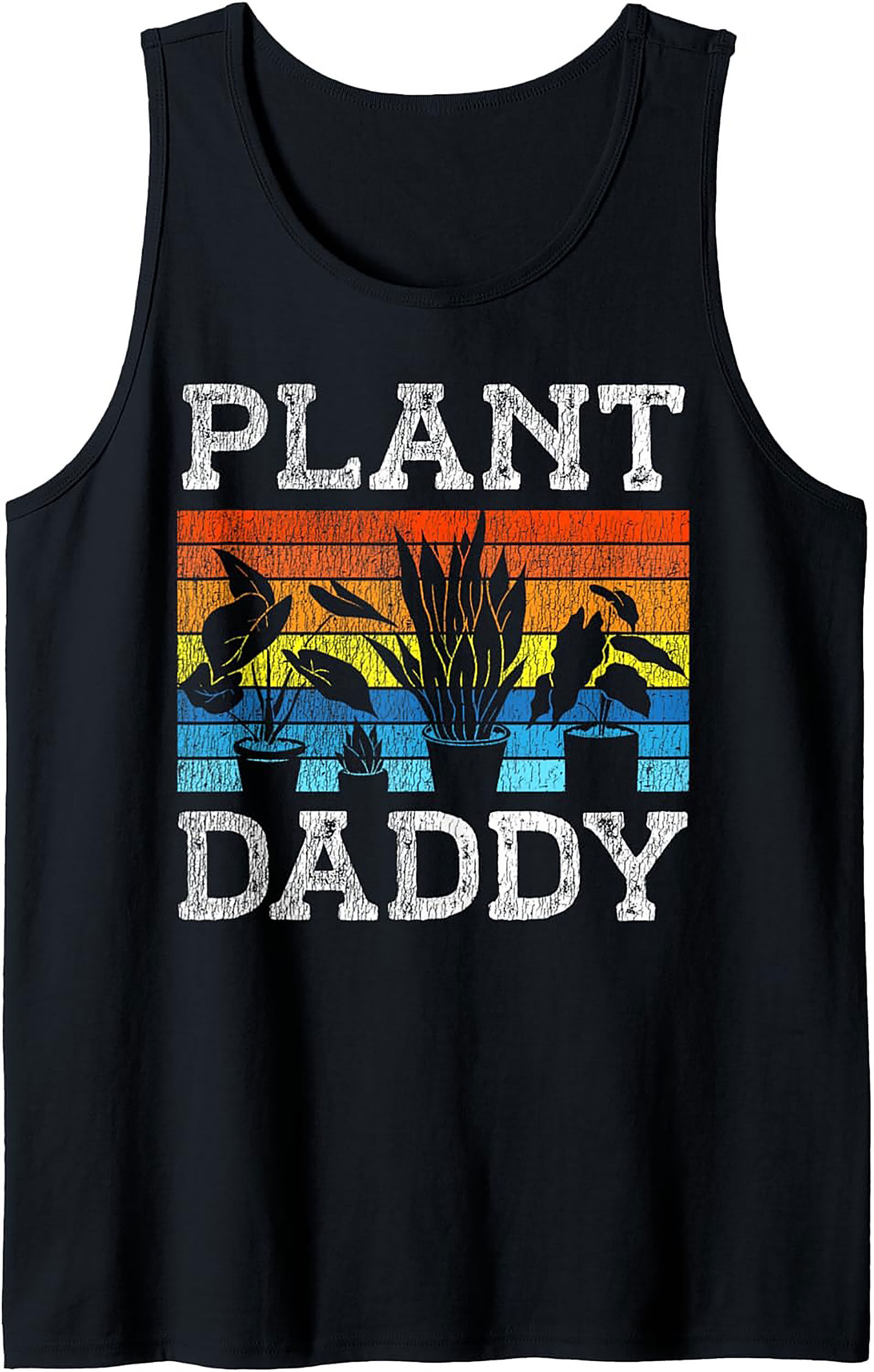 Retro Plant Daddy Tank Top | Vintage Graphic Sleeveless Shirt