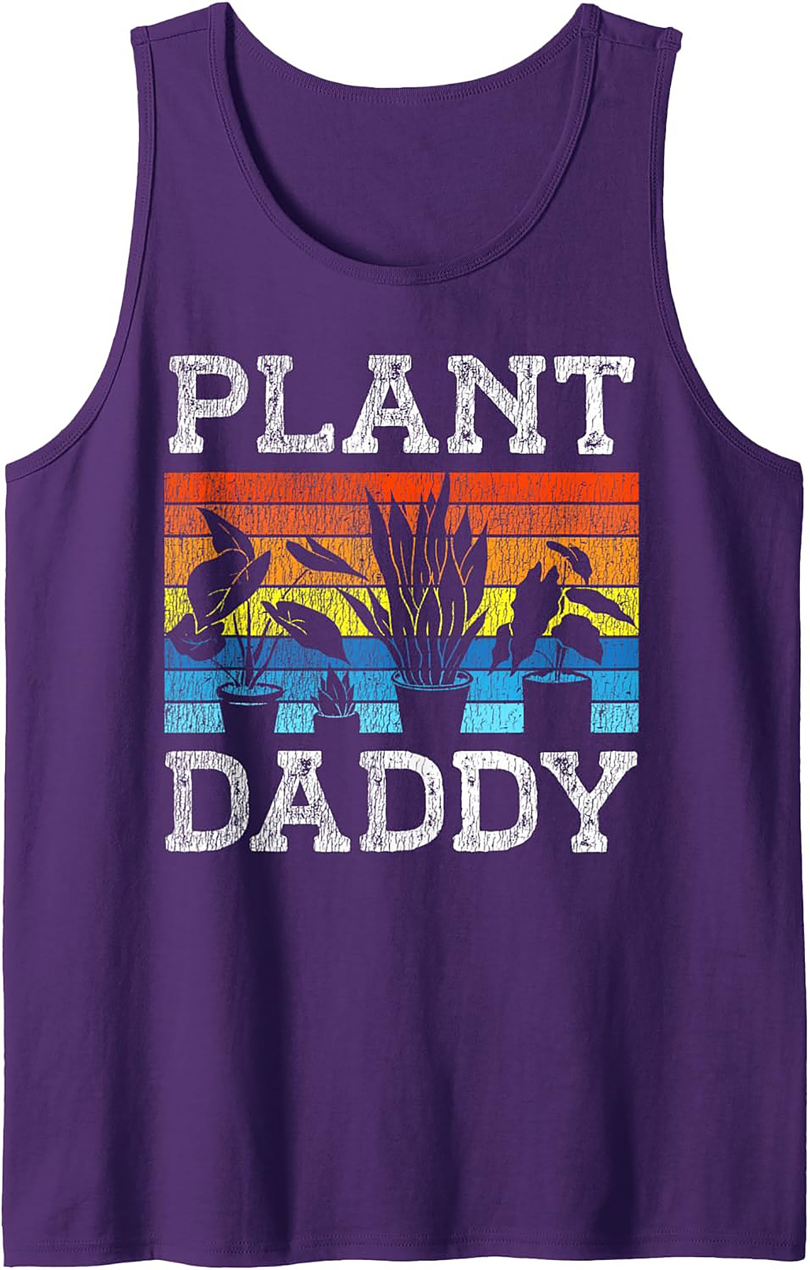 Retro Plant Daddy Tank Top | Vintage Graphic Sleeveless Shirt