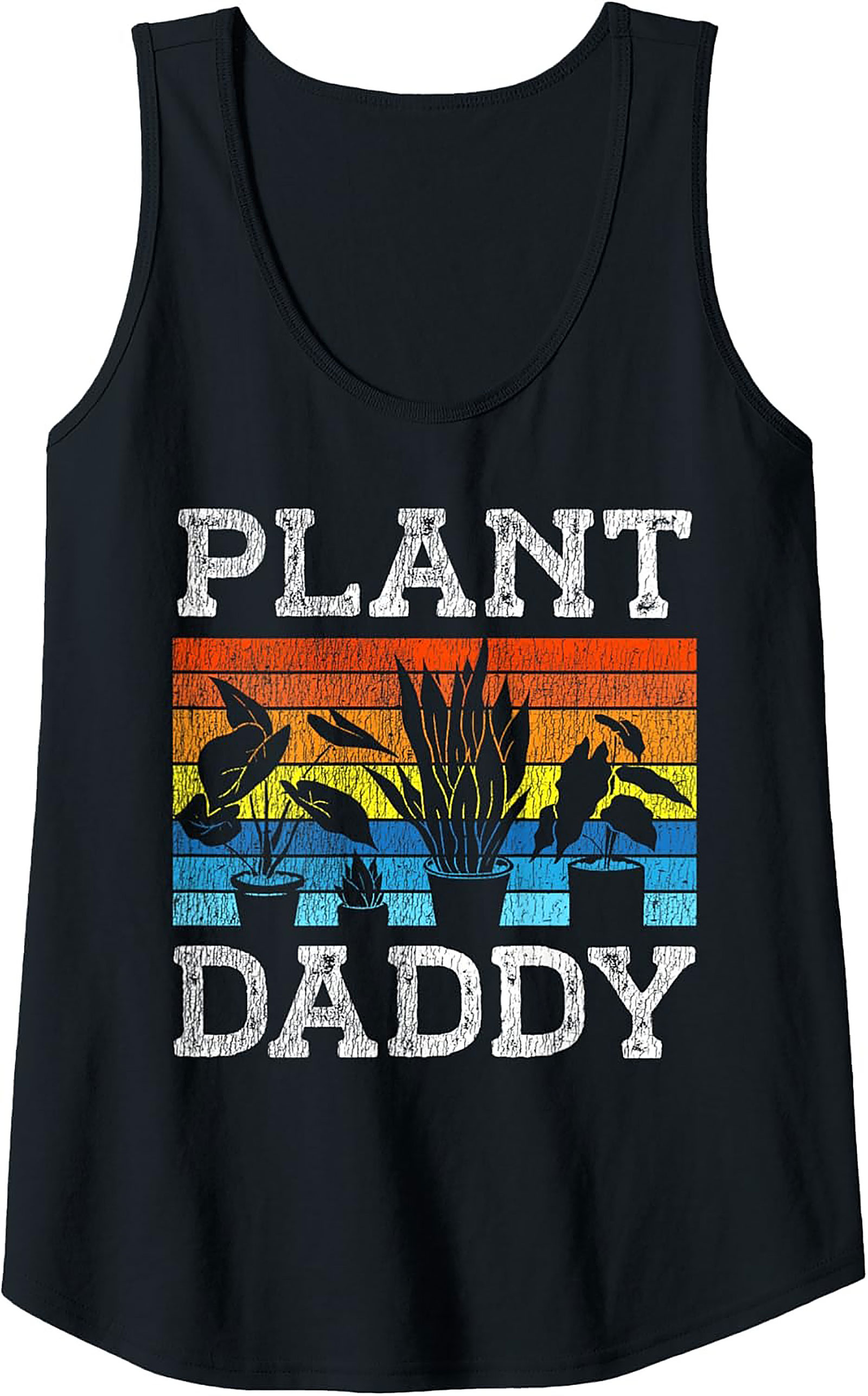Retro Plant Daddy Tank Top | Vintage Graphic Sleeveless Shirt