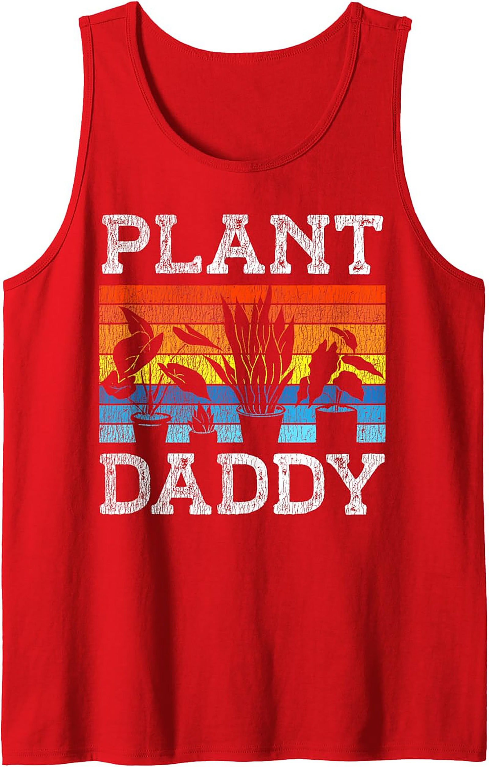 Retro Plant Daddy Tank Top | Vintage Graphic Sleeveless Shirt