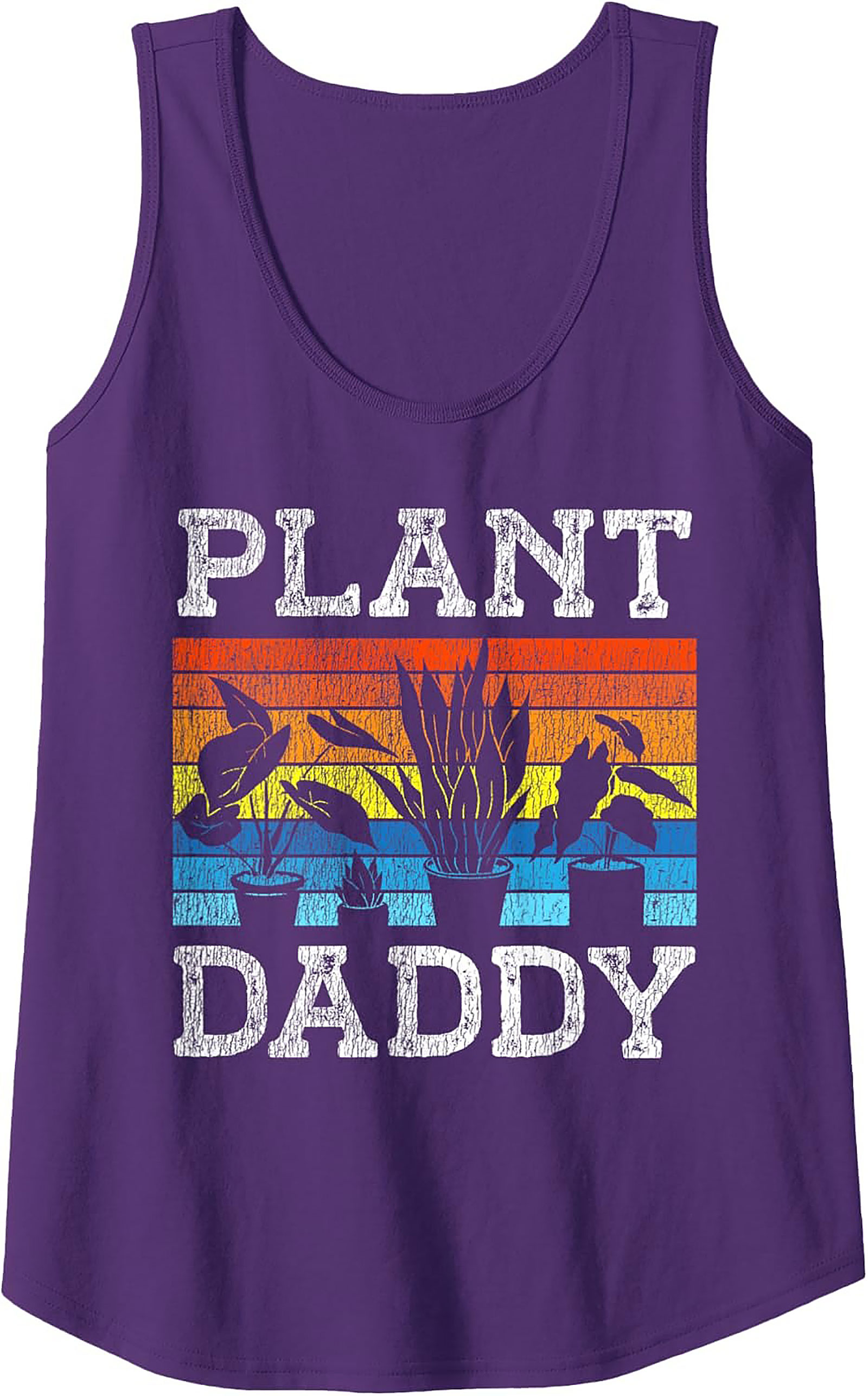 Retro Plant Daddy Tank Top | Vintage Graphic Sleeveless Shirt