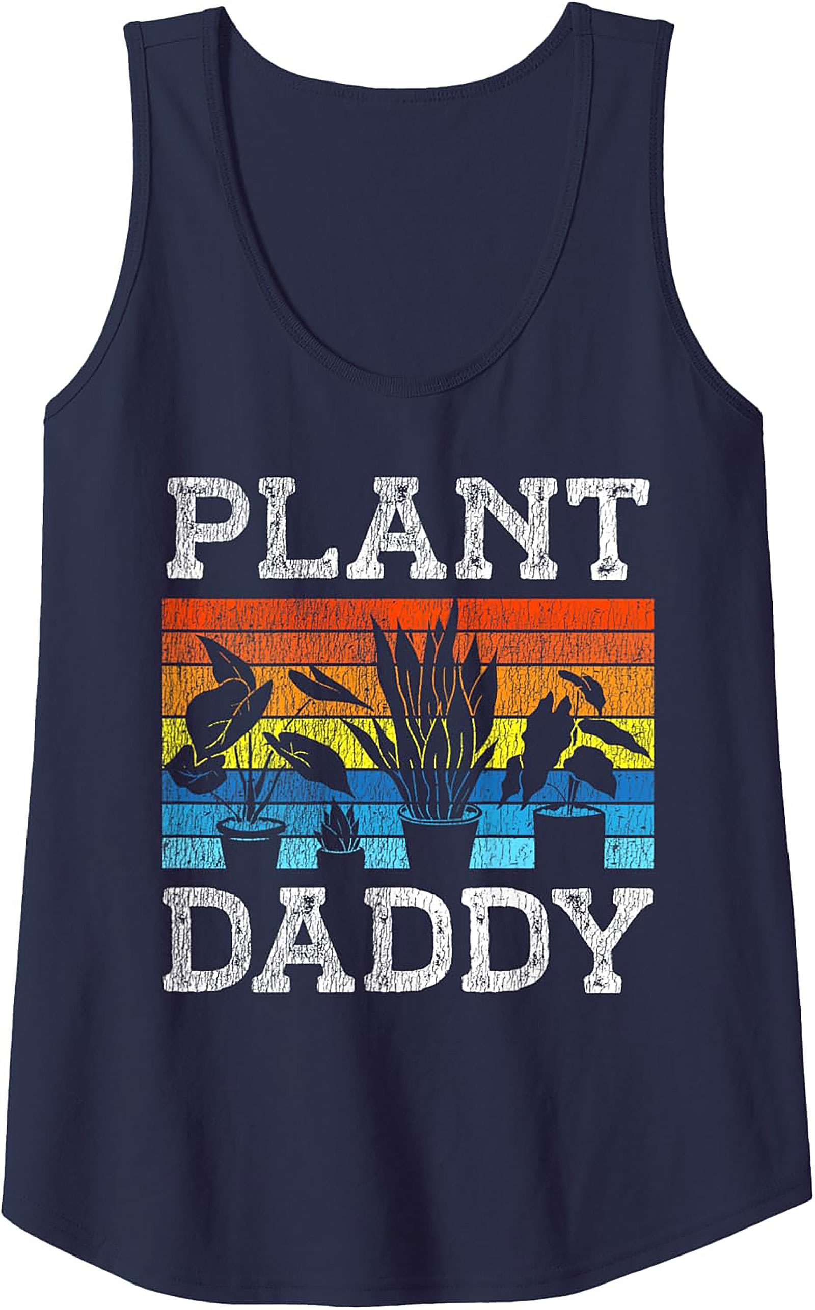 Retro Plant Daddy Tank Top | Vintage Graphic Sleeveless Shirt