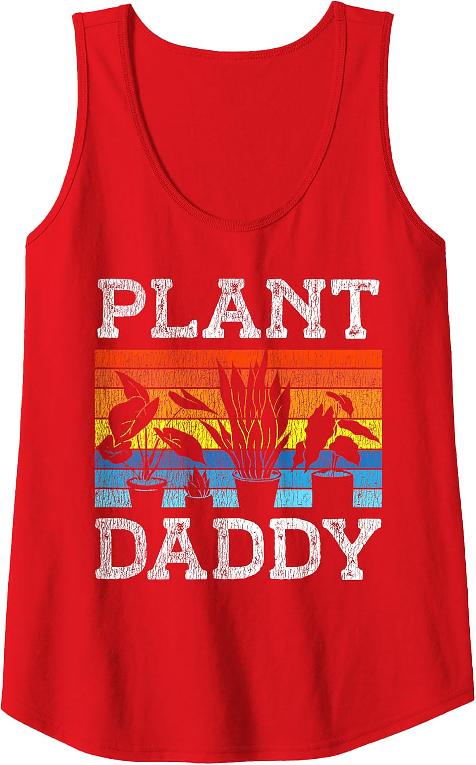 Retro Plant Daddy Tank Top | Vintage Graphic Sleeveless Shirt