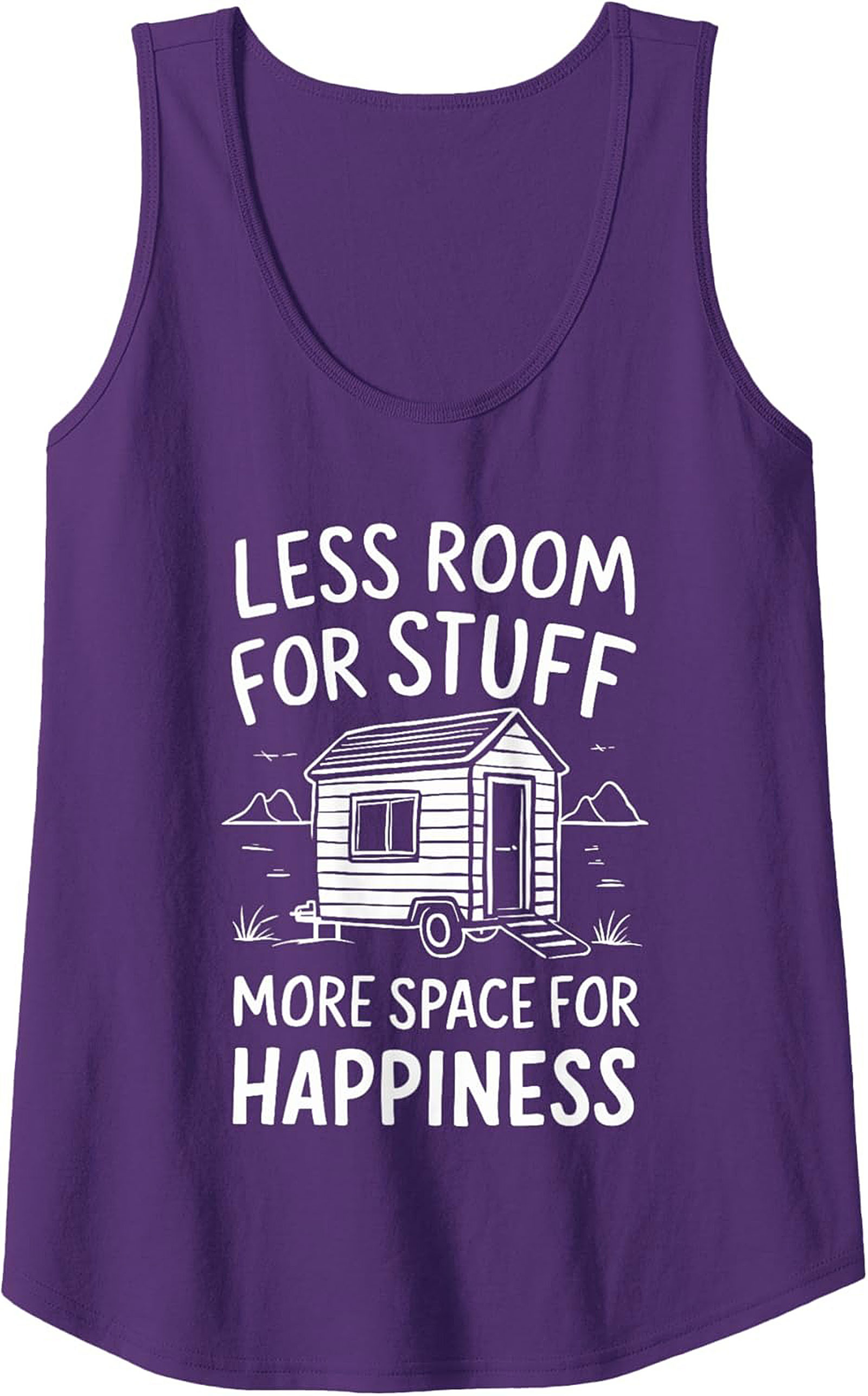 Tiny House Minimalist Graphic Tank Top - Less Room for Stuff