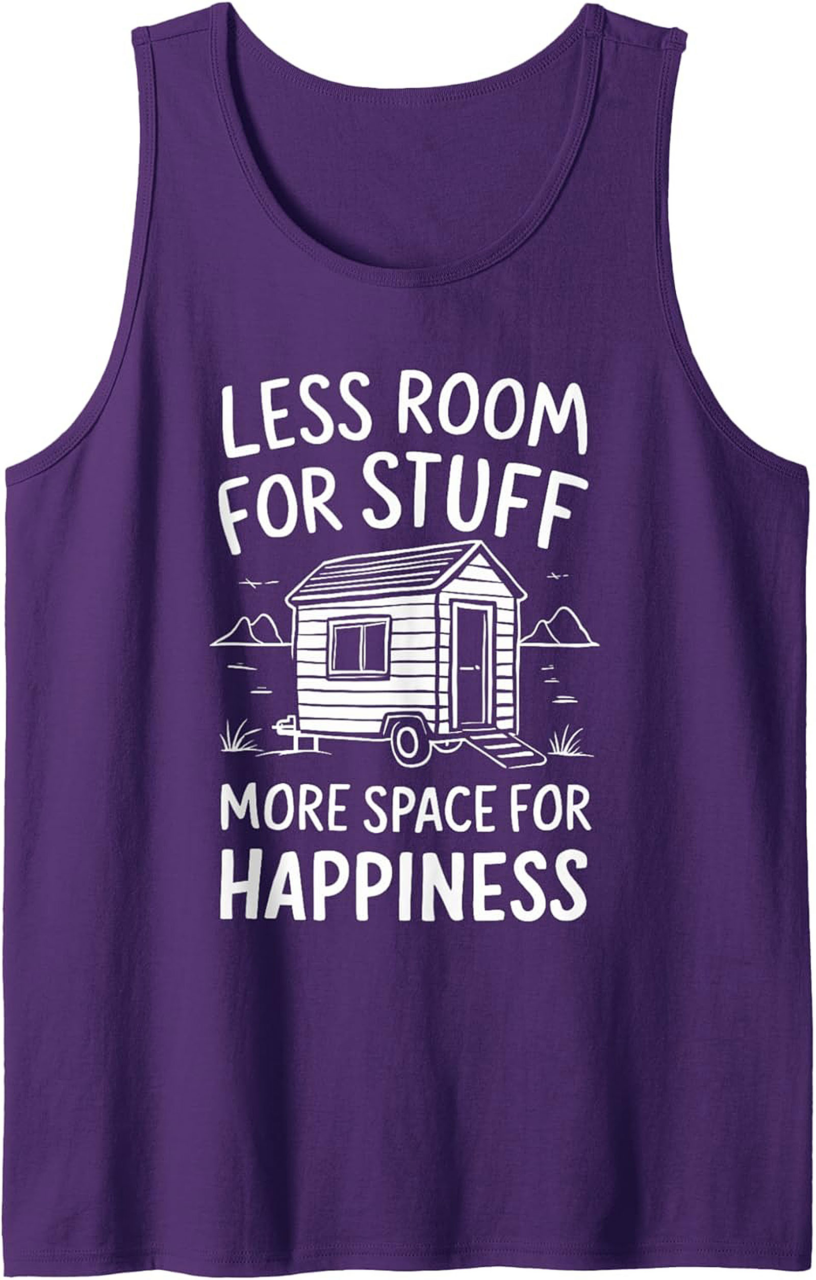 Tiny House Minimalist Graphic Tank Top - Less Room for Stuff